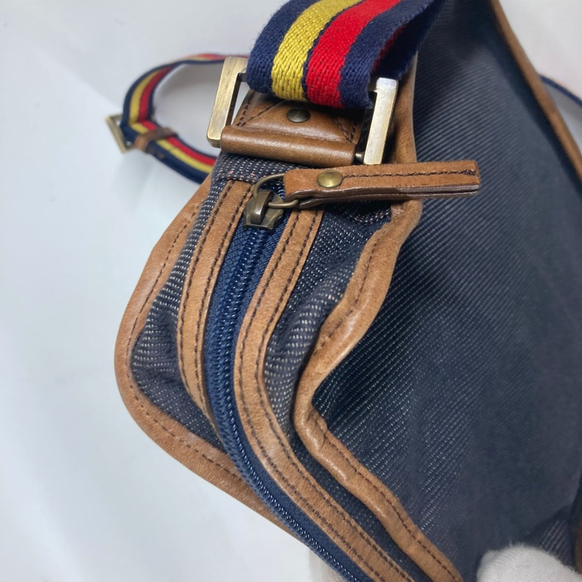 Fendi Blue Denim Pochette Shoulder Bag (Pre-Owned)