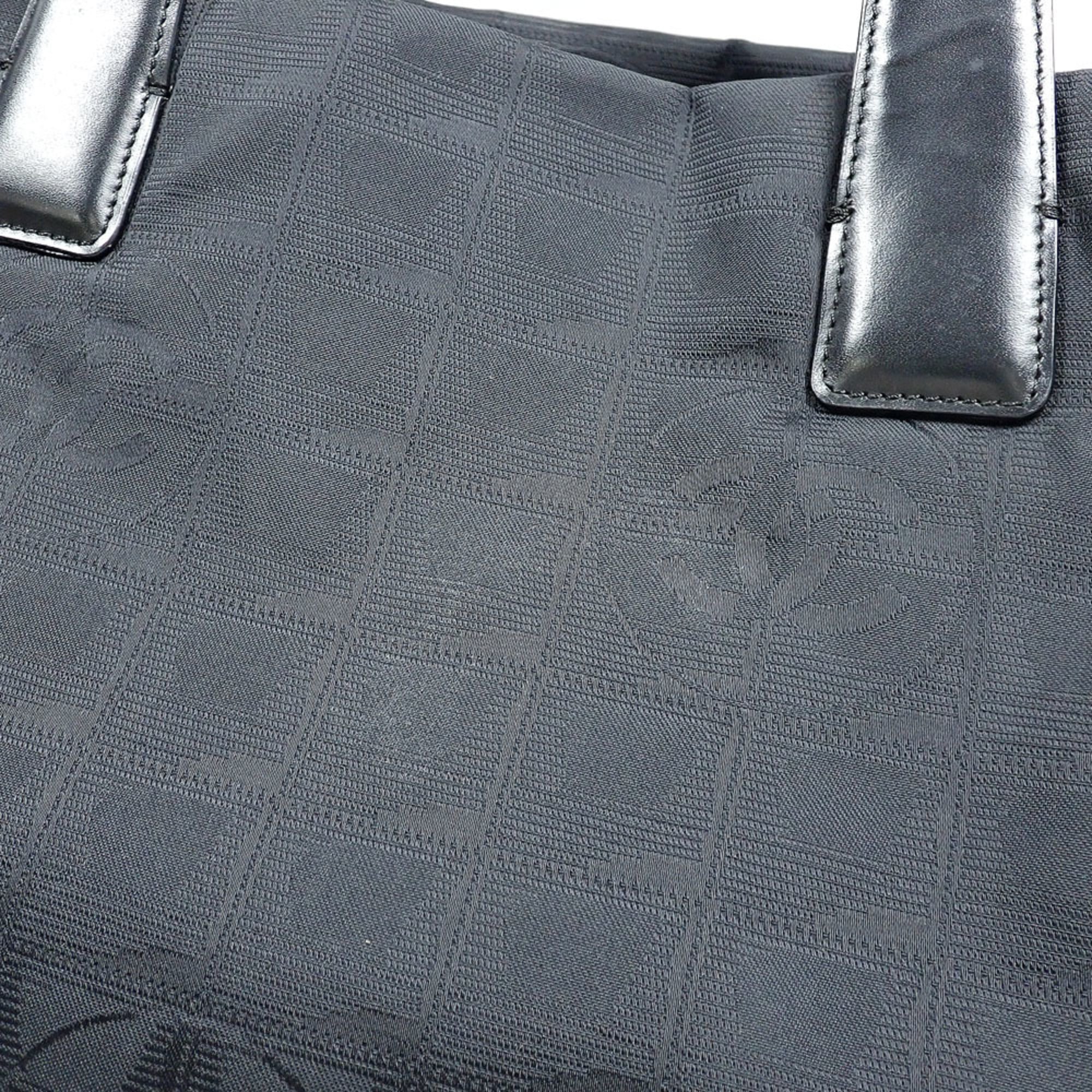 Chanel New Travel Line Black Nylon Tote Bag (Pre-Owned)