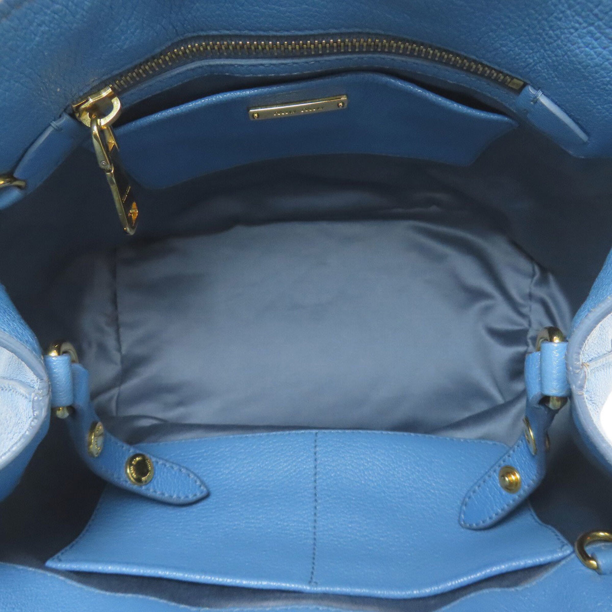 Miu Miu Light Blue Leather Handbag (Pre-Owned)