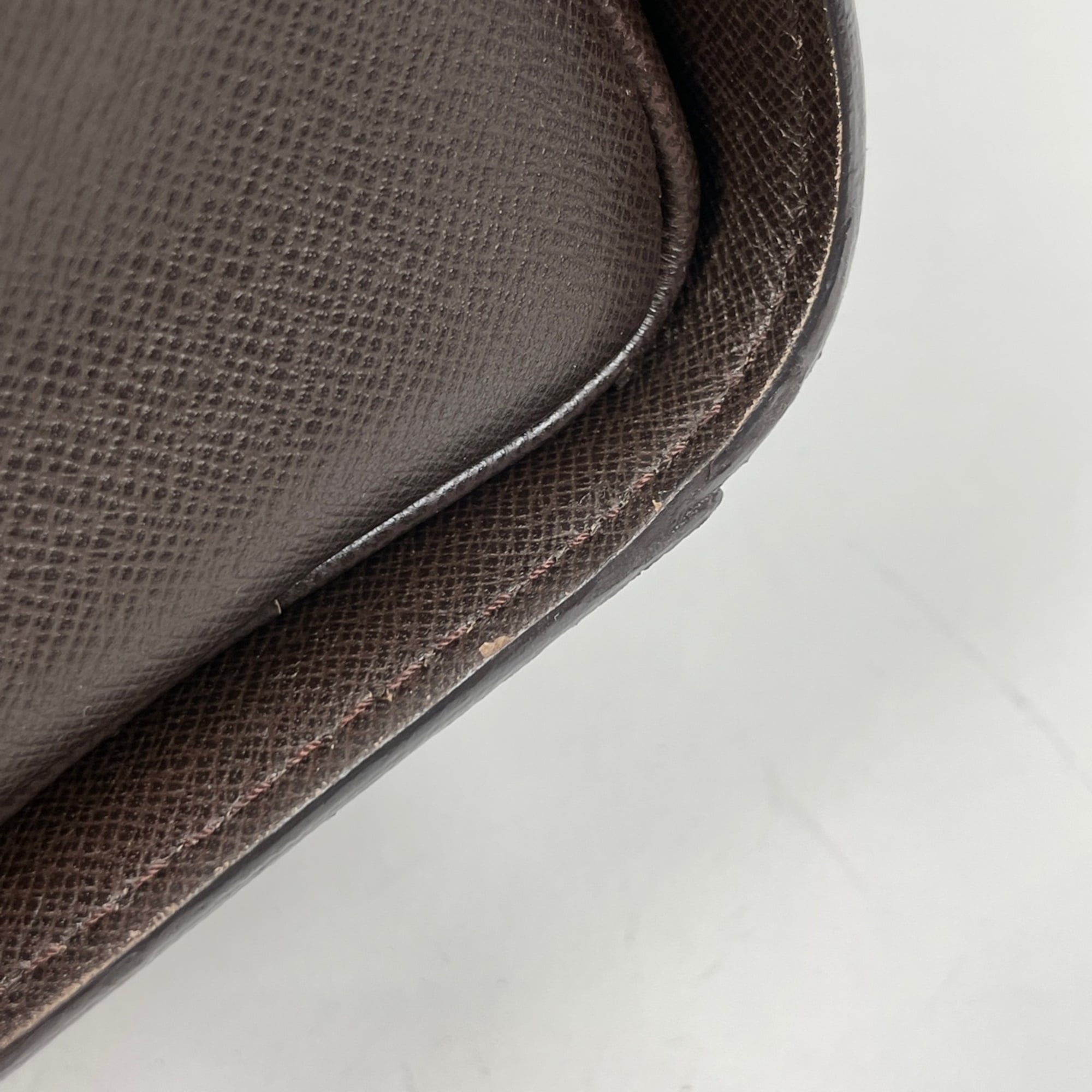 Louis Vuitton Damier Brown Damier Canvas Leather Handbag (Pre-Owned)