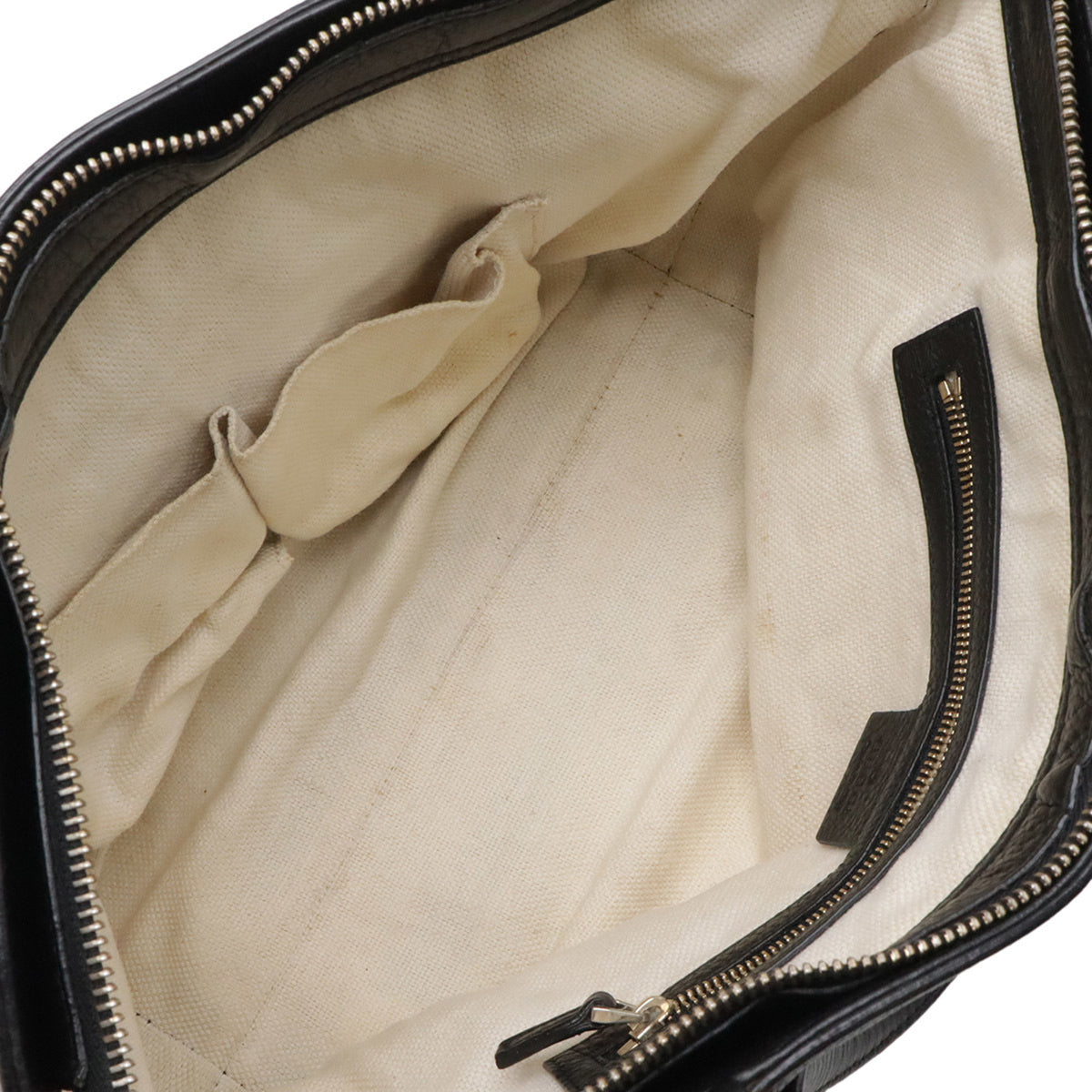 Gucci Black Leather Shoulder Bag Tote Bag (Pre-Owned)