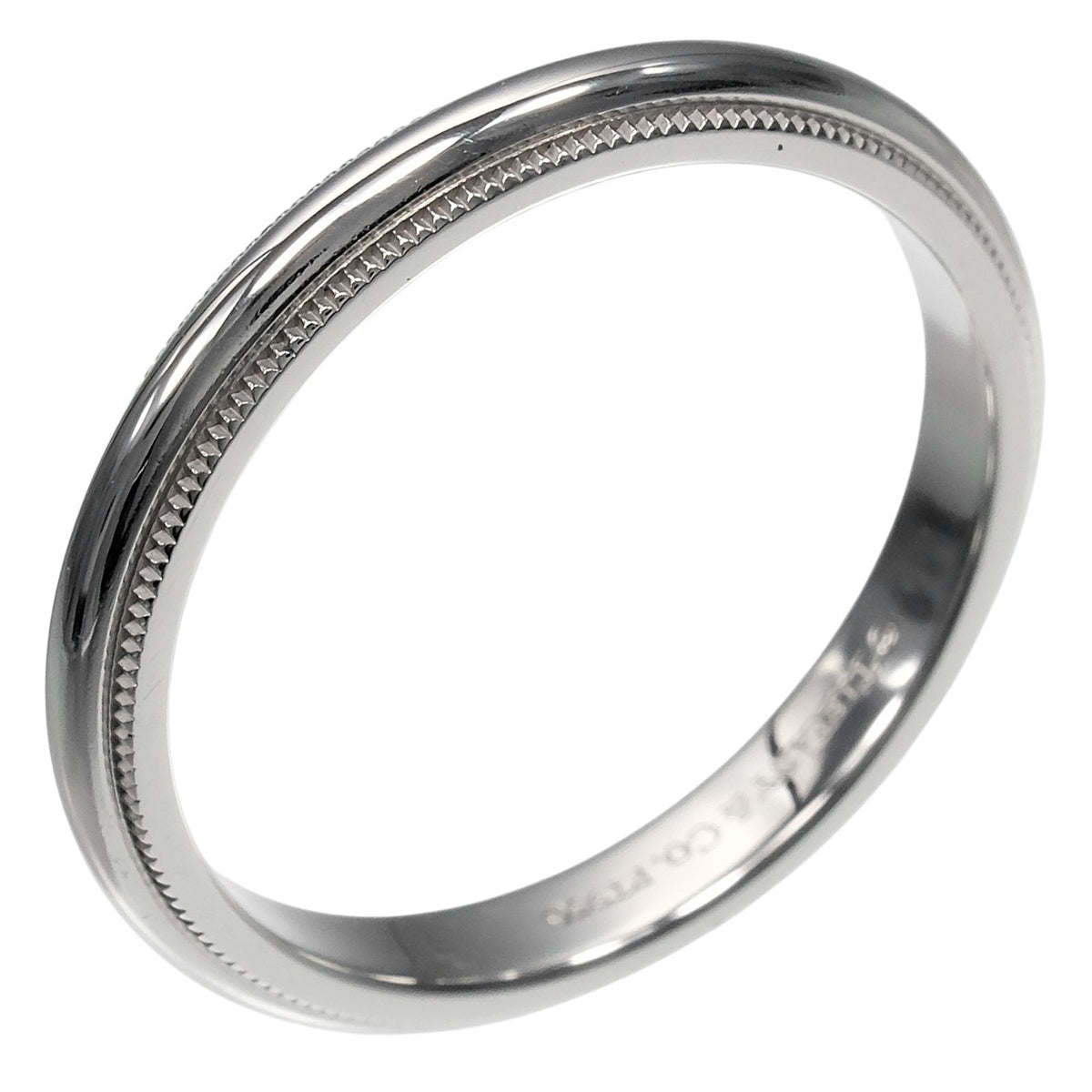 Tiffany Silver Platinum 950 Band Ring (Pre-Owned)