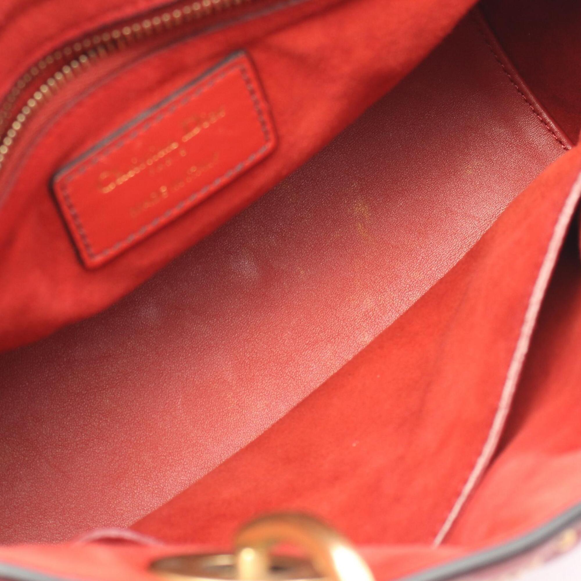 Christian Dior Bordeaux Leather Handbag (Pre-Owned)