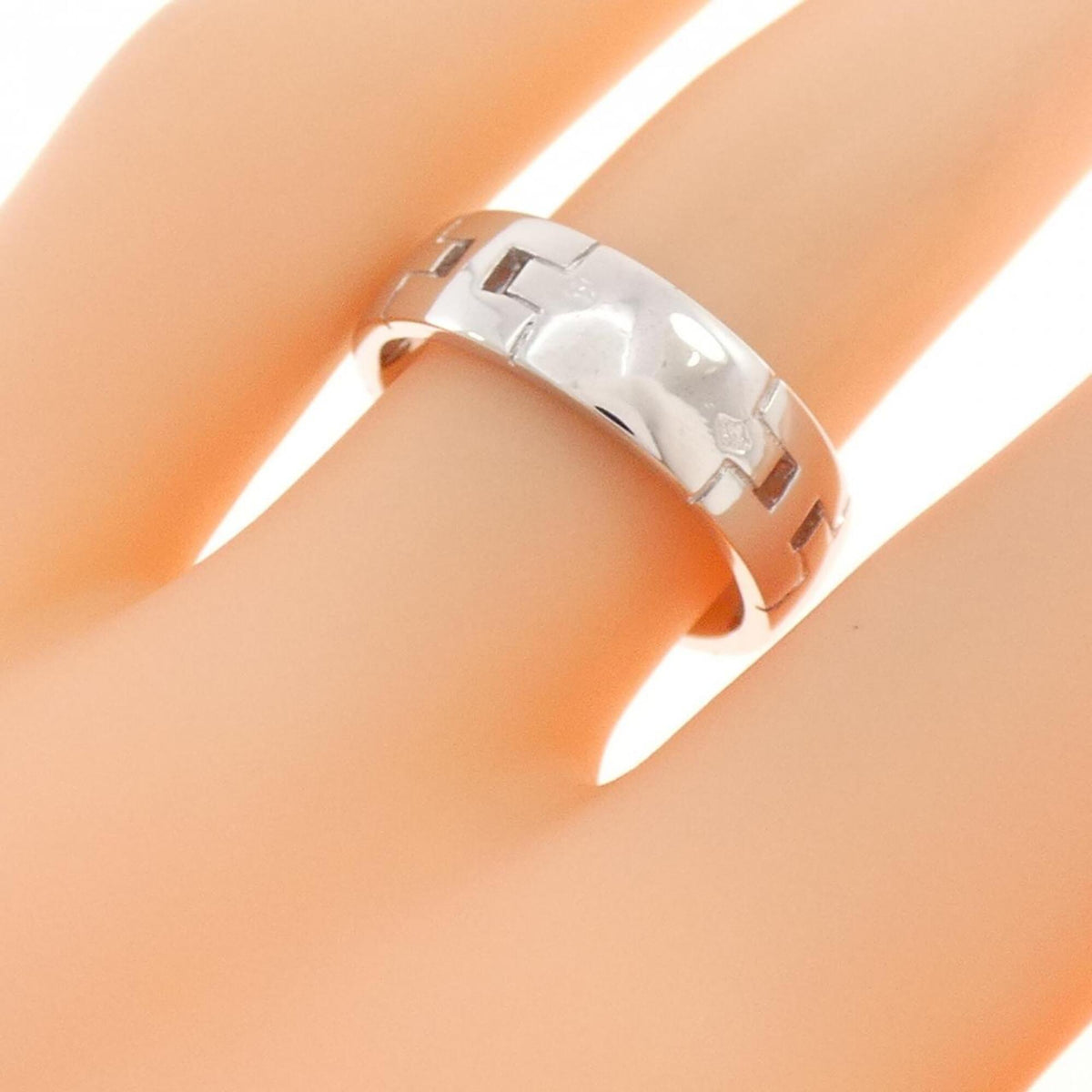 Hermes White Gold (18K) Band Ring (Pre-Owned)