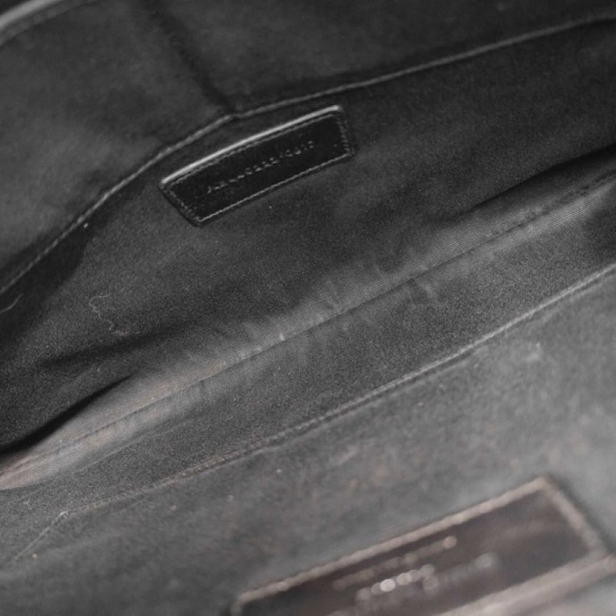 Yves Saint Laurent Gray Leather Clutch Bag (Pre-Owned)