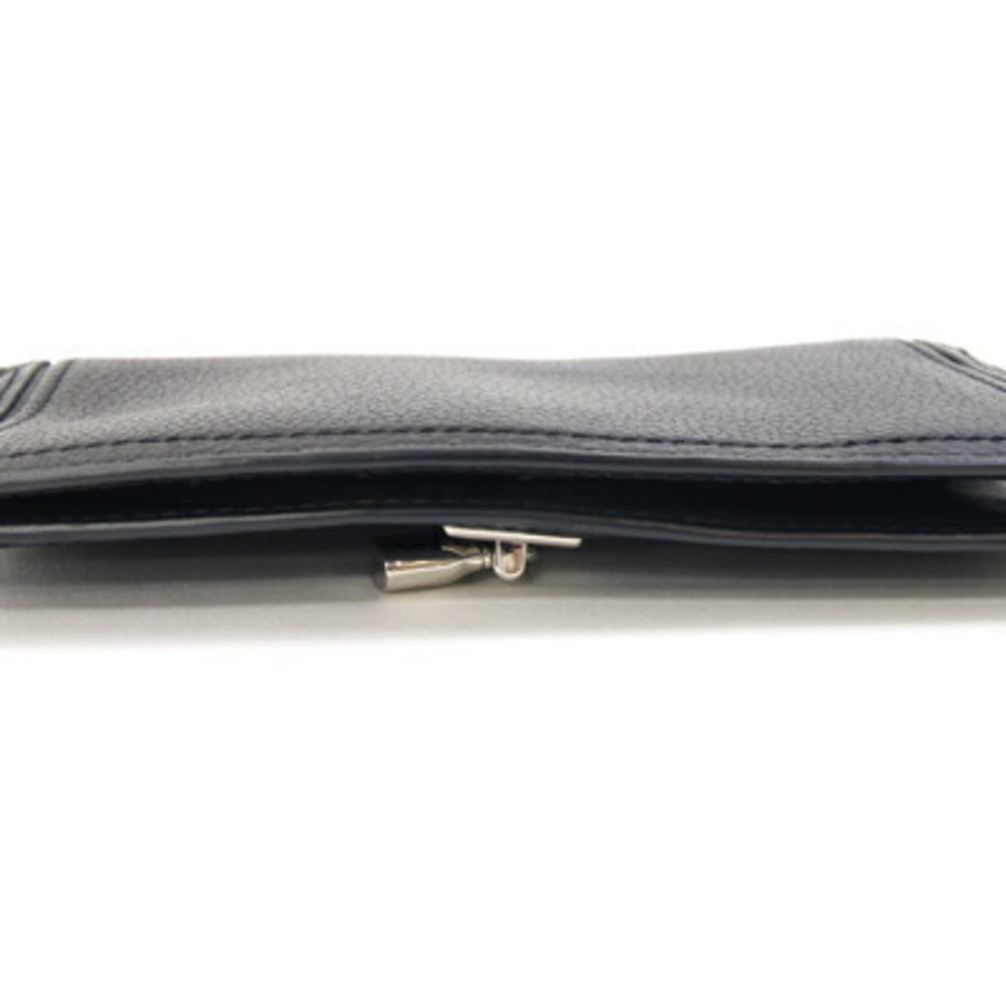Celine Black Leather Long Wallet (Bi-Fold) (Pre-Owned)