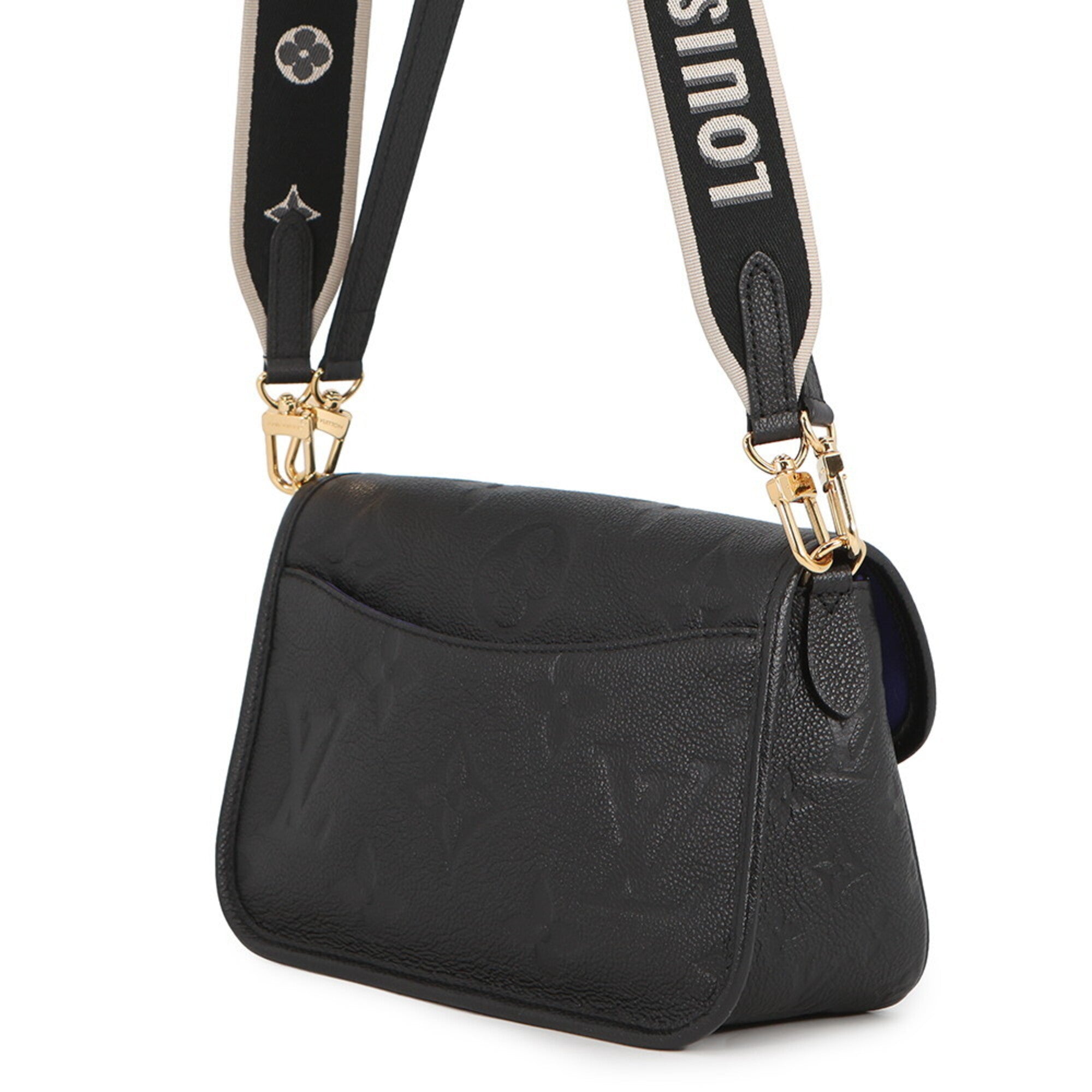 Louis Vuitton Black Noir Purple Monogram Empreinte Handbag Shoulder Bag (Pre-Owned)