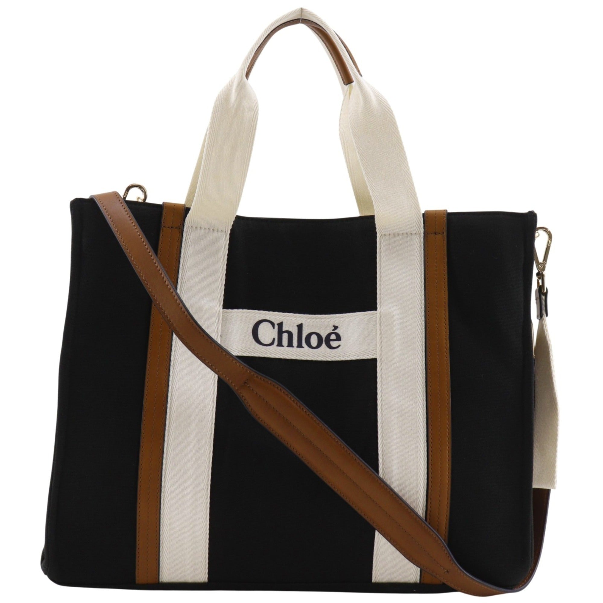 Chloé Black Canvas Tote Bag (Pre-Owned)