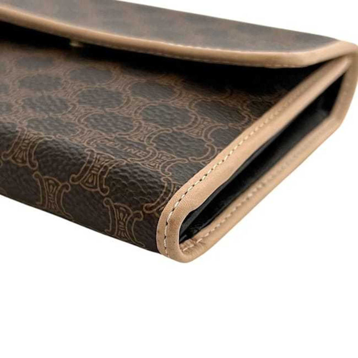 Celine Brown Pvc Leather Wallet (Tri-Fold) (Pre-Owned)