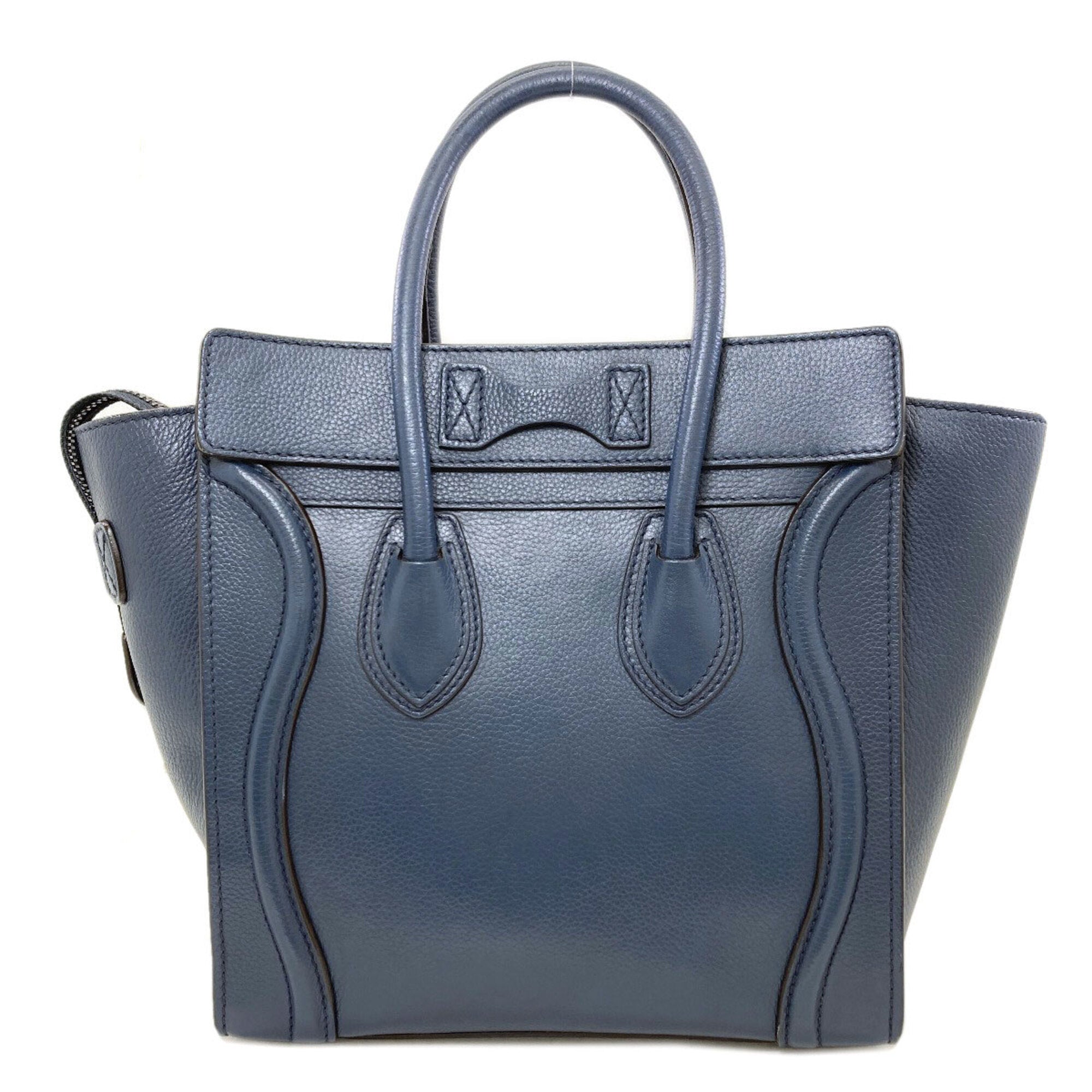 Celine Luggage Blue Leather Tote Bag (Pre-Owned)