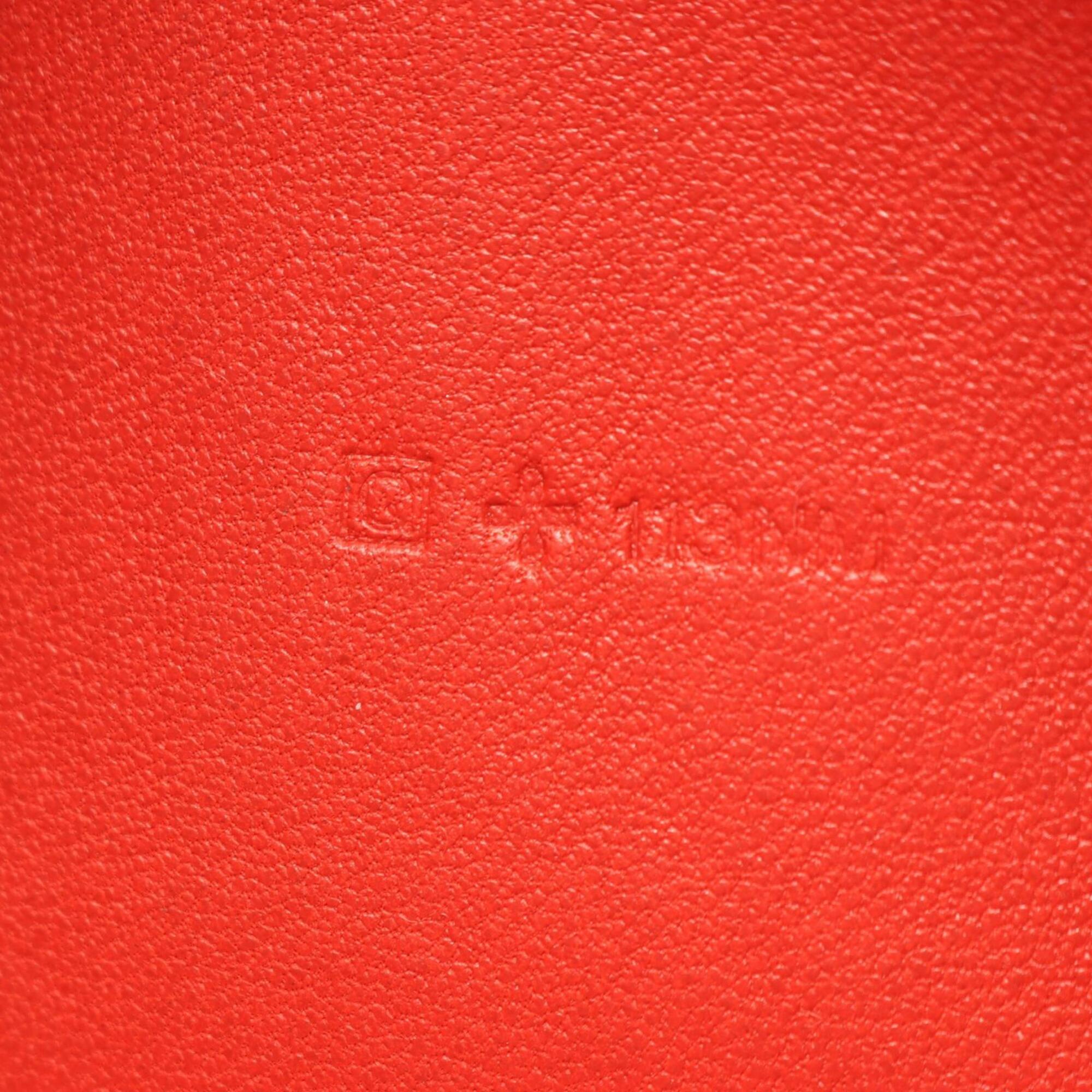 Hermes Red Color Vermilion Leather Long Wallet (Bi-Fold) (Pre-Owned)