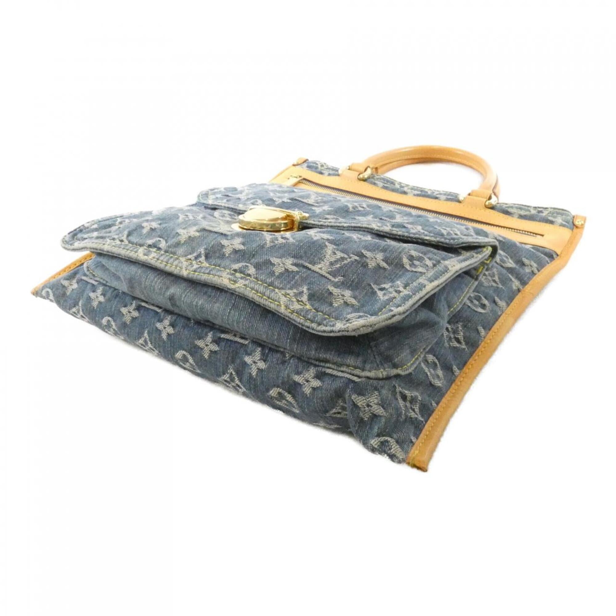 Louis Vuitton Blue Monogram Denim Handbag (Pre-Owned)