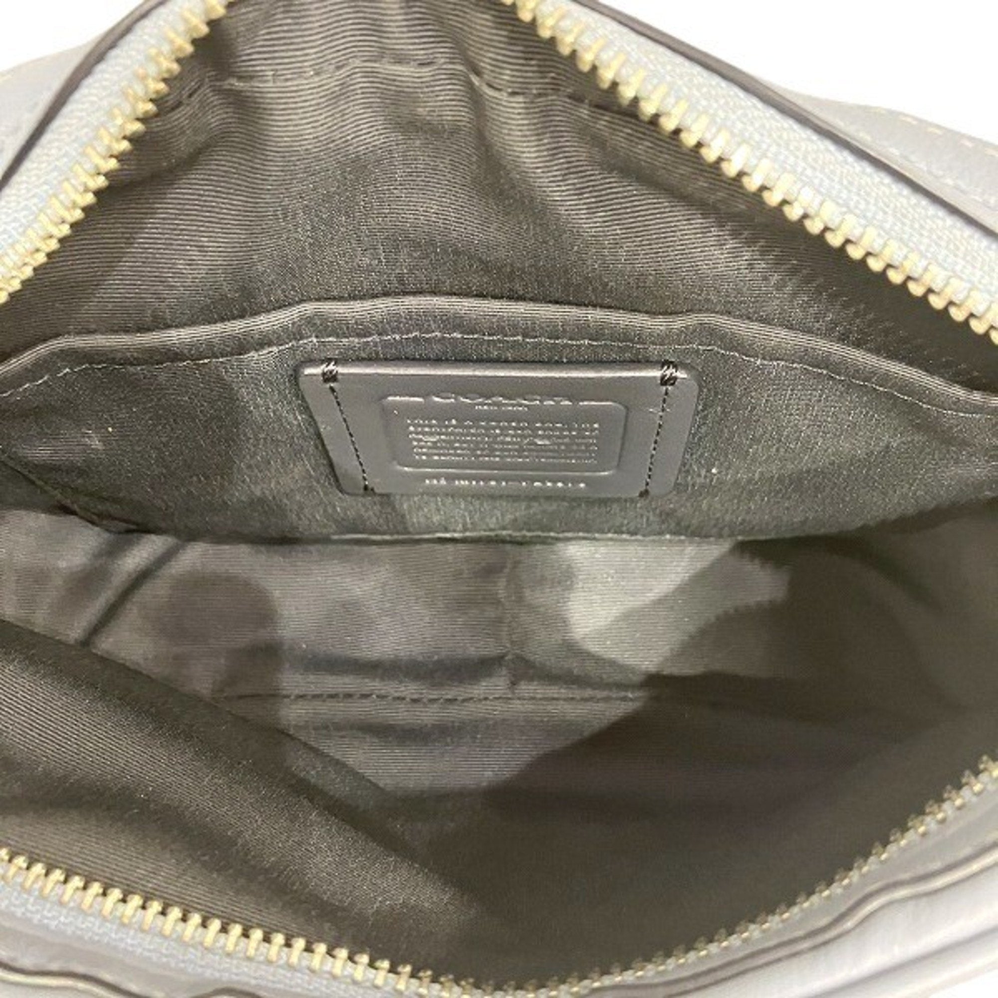 Coach Blue Canvas Leather Shoulder Bag (Pre-Owned)