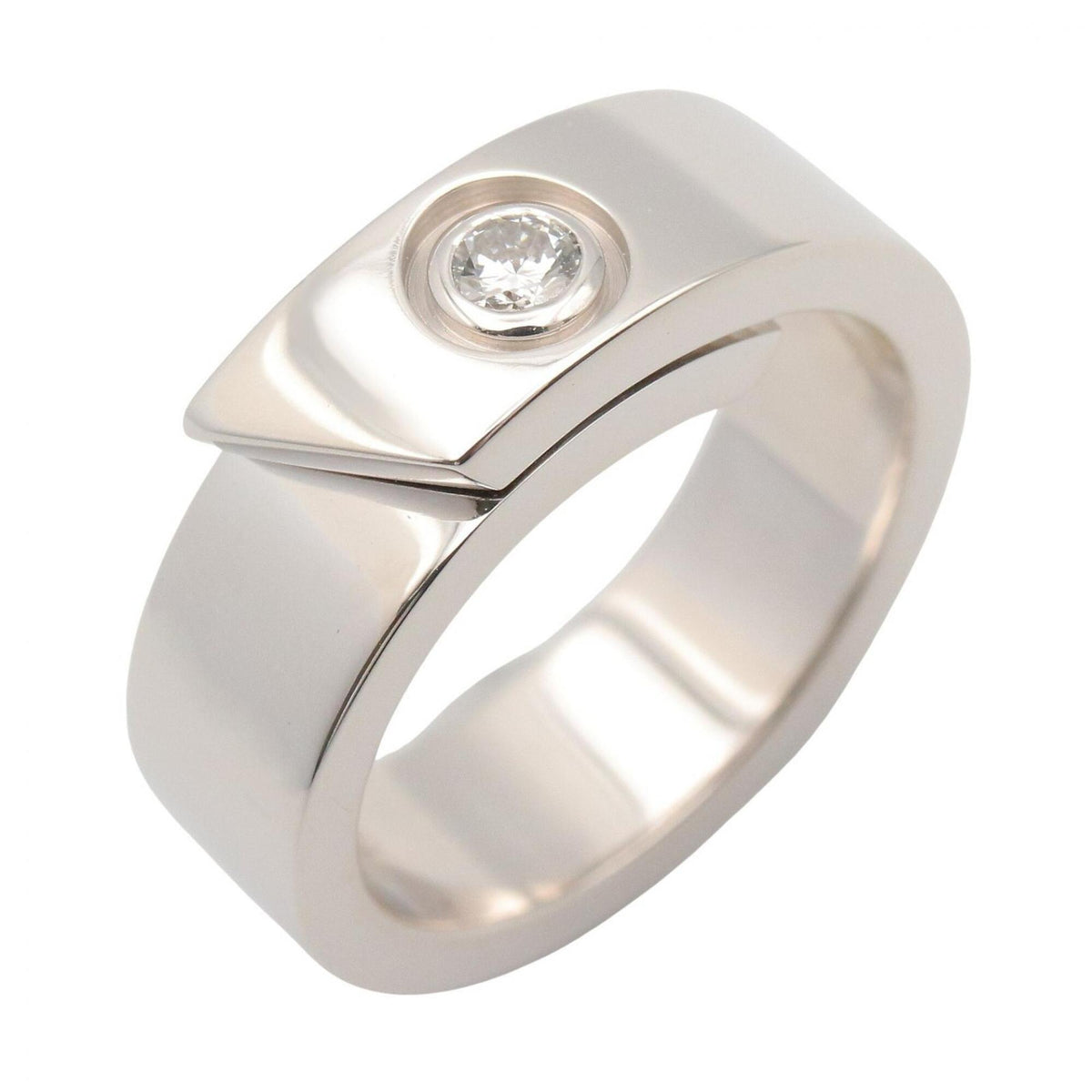 Cartier Silver Clear Band Ring (Pre-Owned)