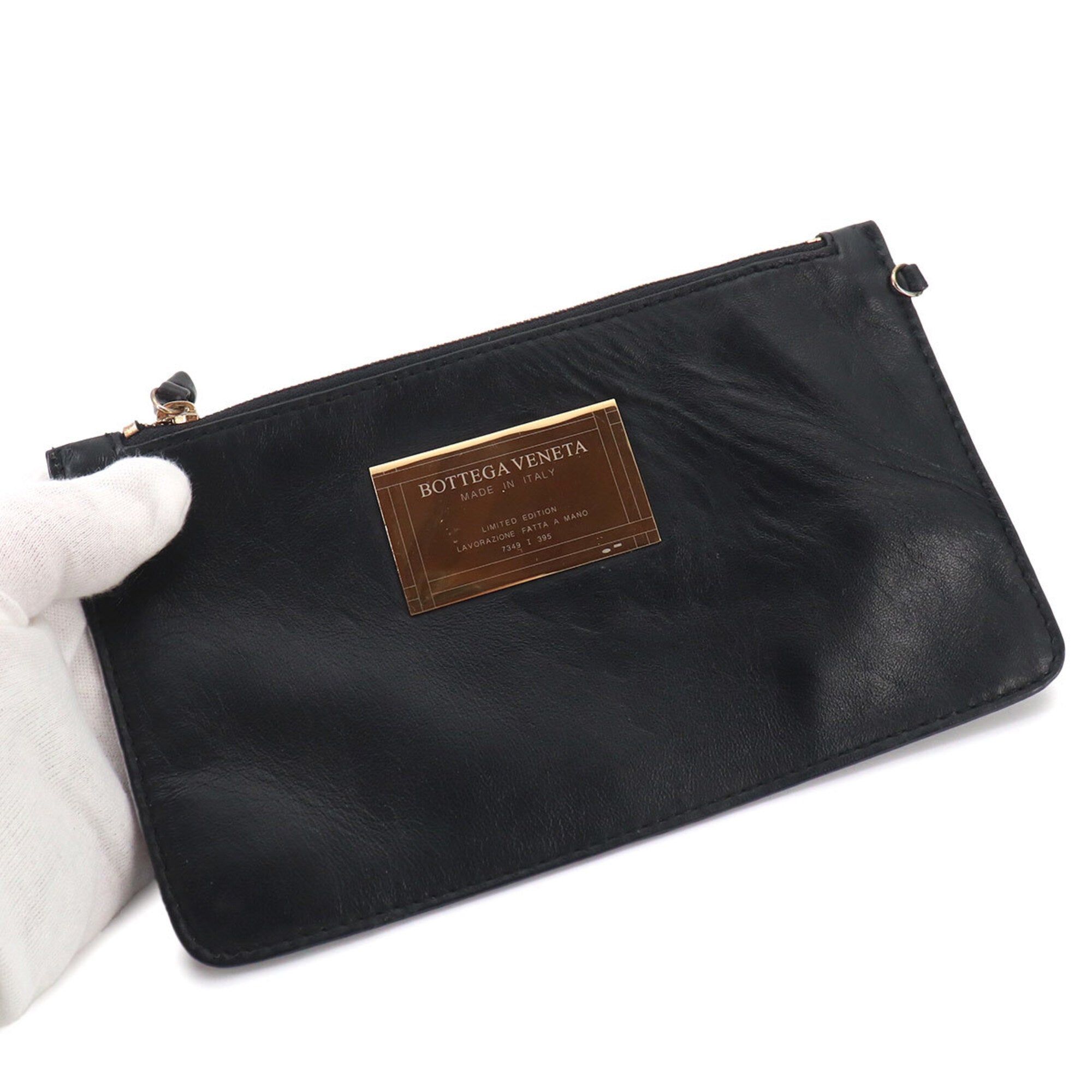 Bottega Veneta Black Intrecciato Leather Handbag Tote Bag (Pre-Owned)