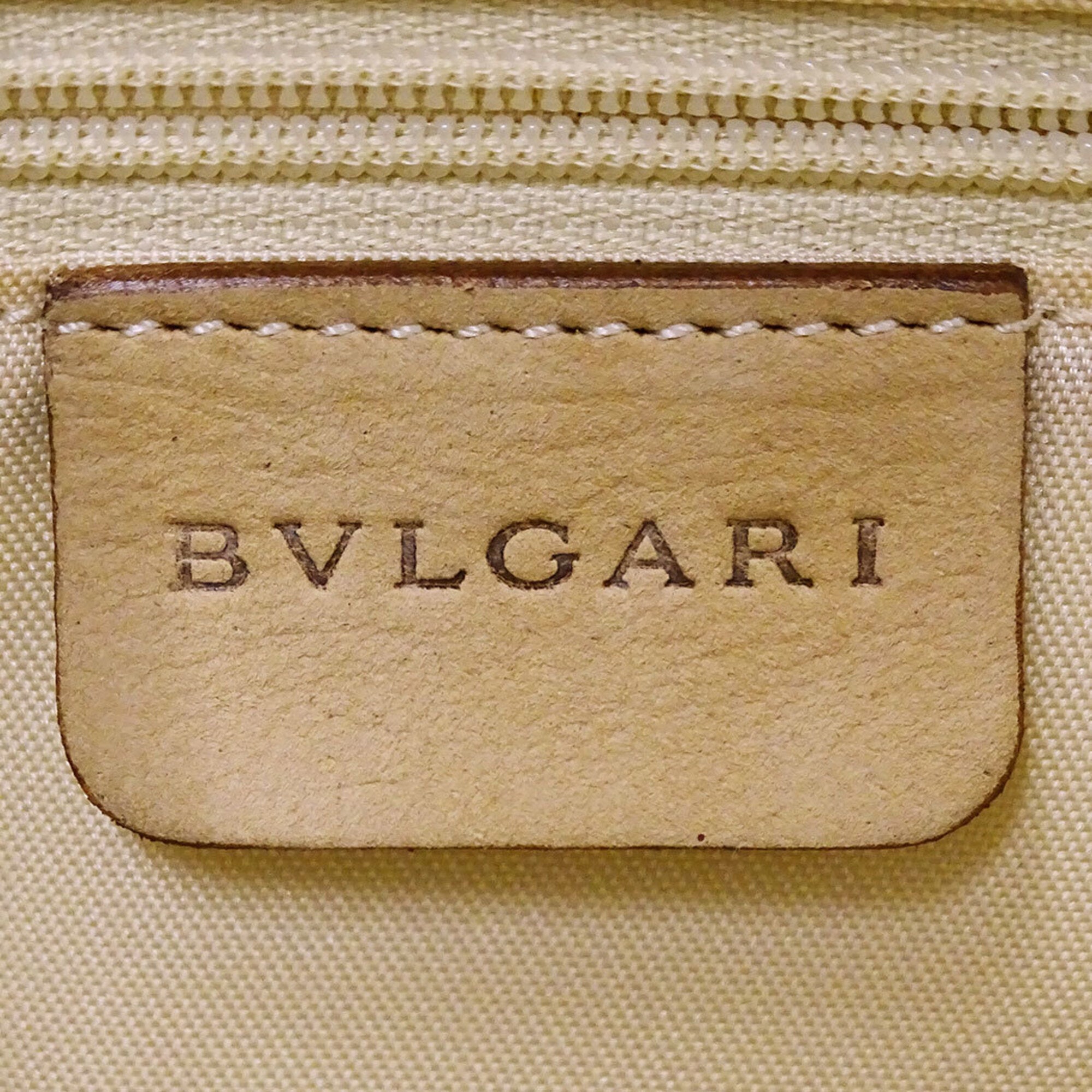 Bvlgari Beige Suede Handbag Shoulder Bag (Pre-Owned)