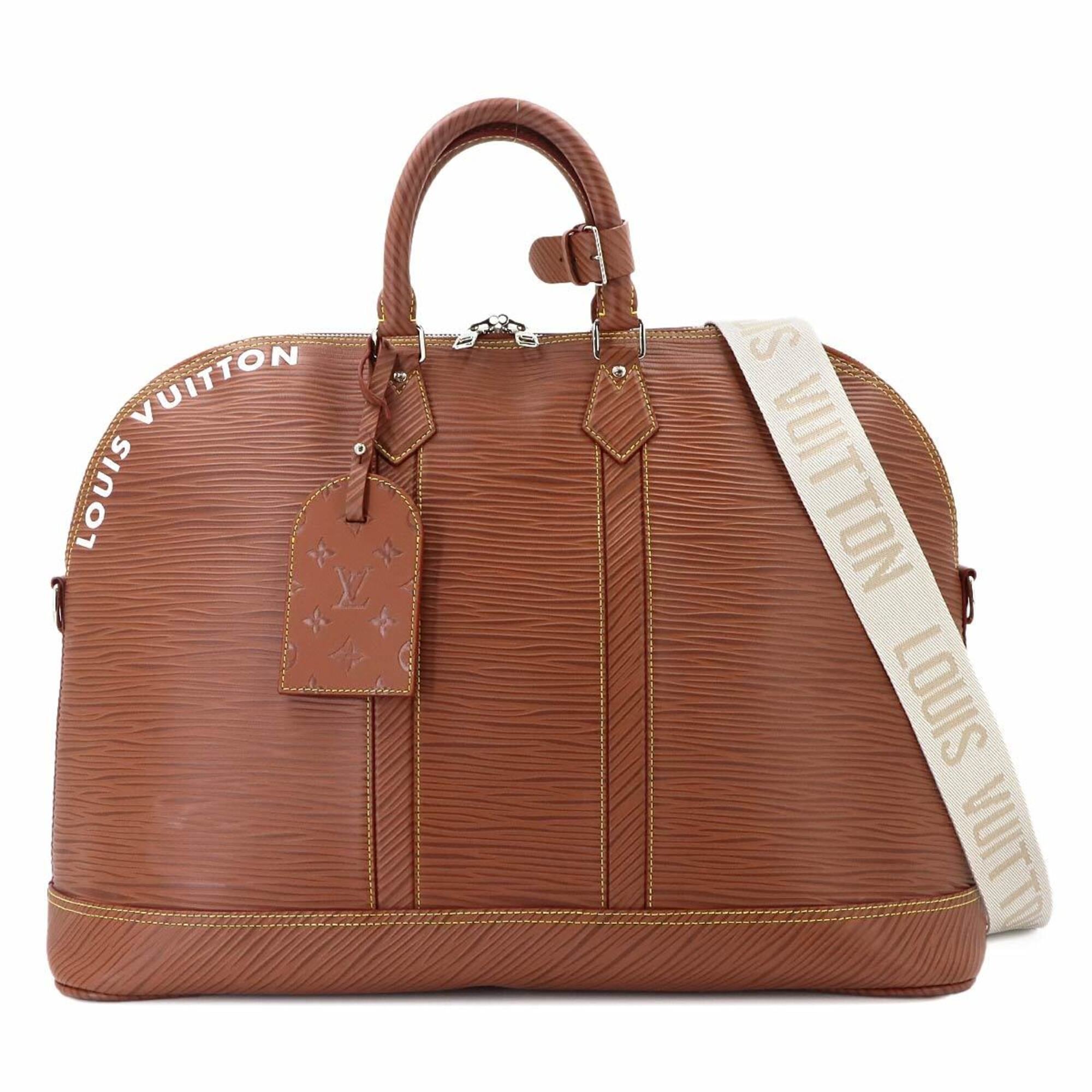 Louis Vuitton Cognac Epi Leather Handbag Weekend Bag (Pre-Owned)