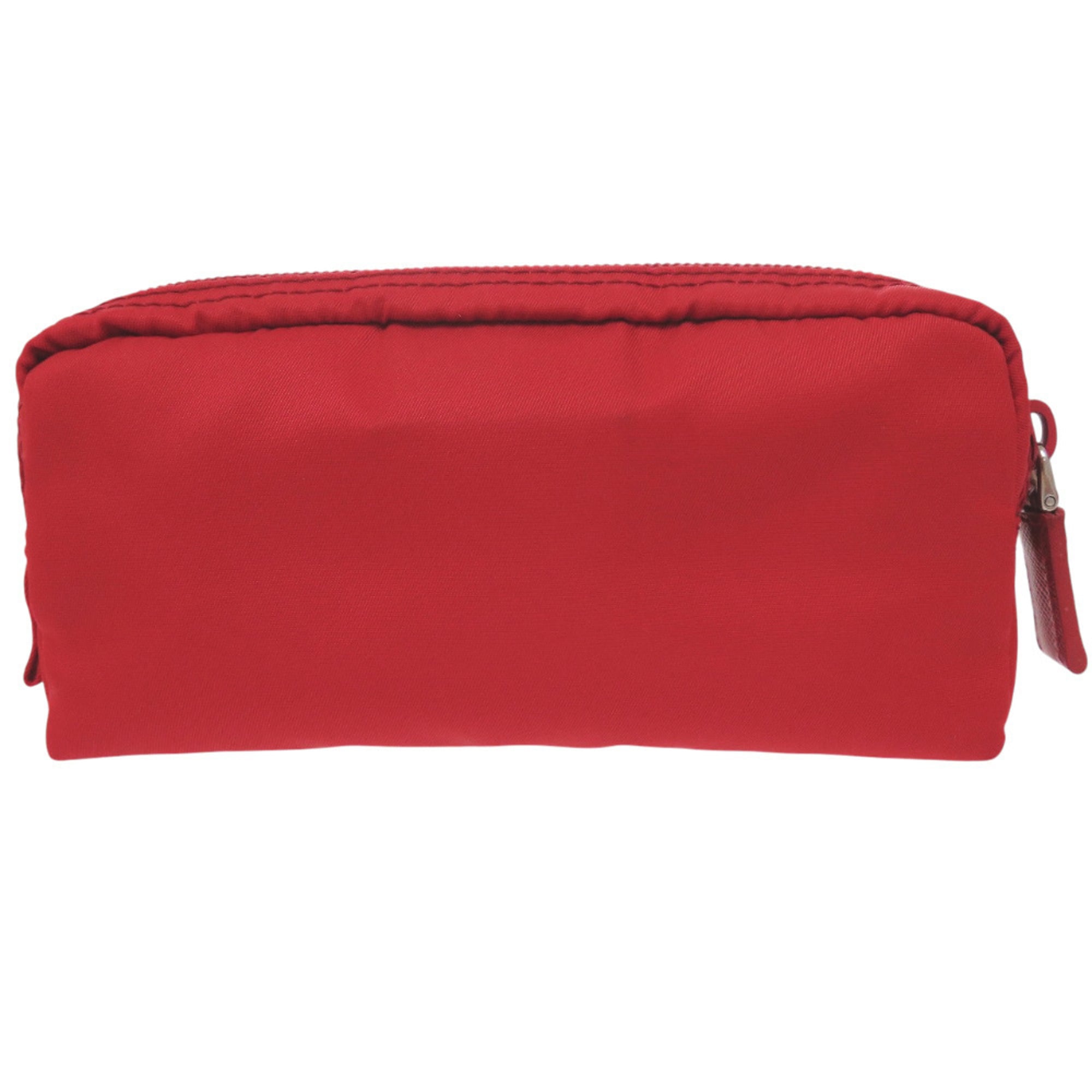 Prada Red Color Nylon Pouch (Pre-Owned)