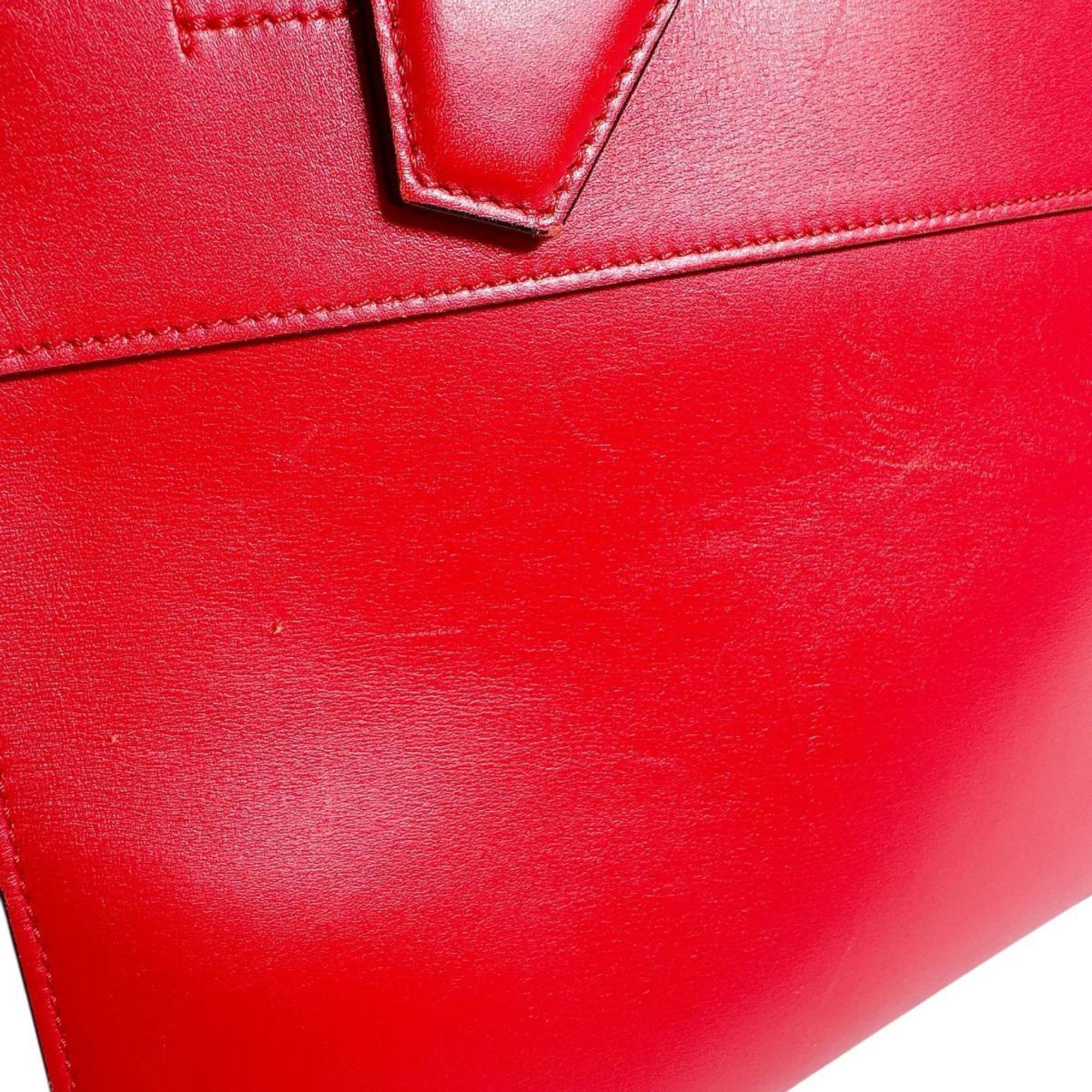 Louis Vuitton Red Color Leather Handbag (Pre-Owned)