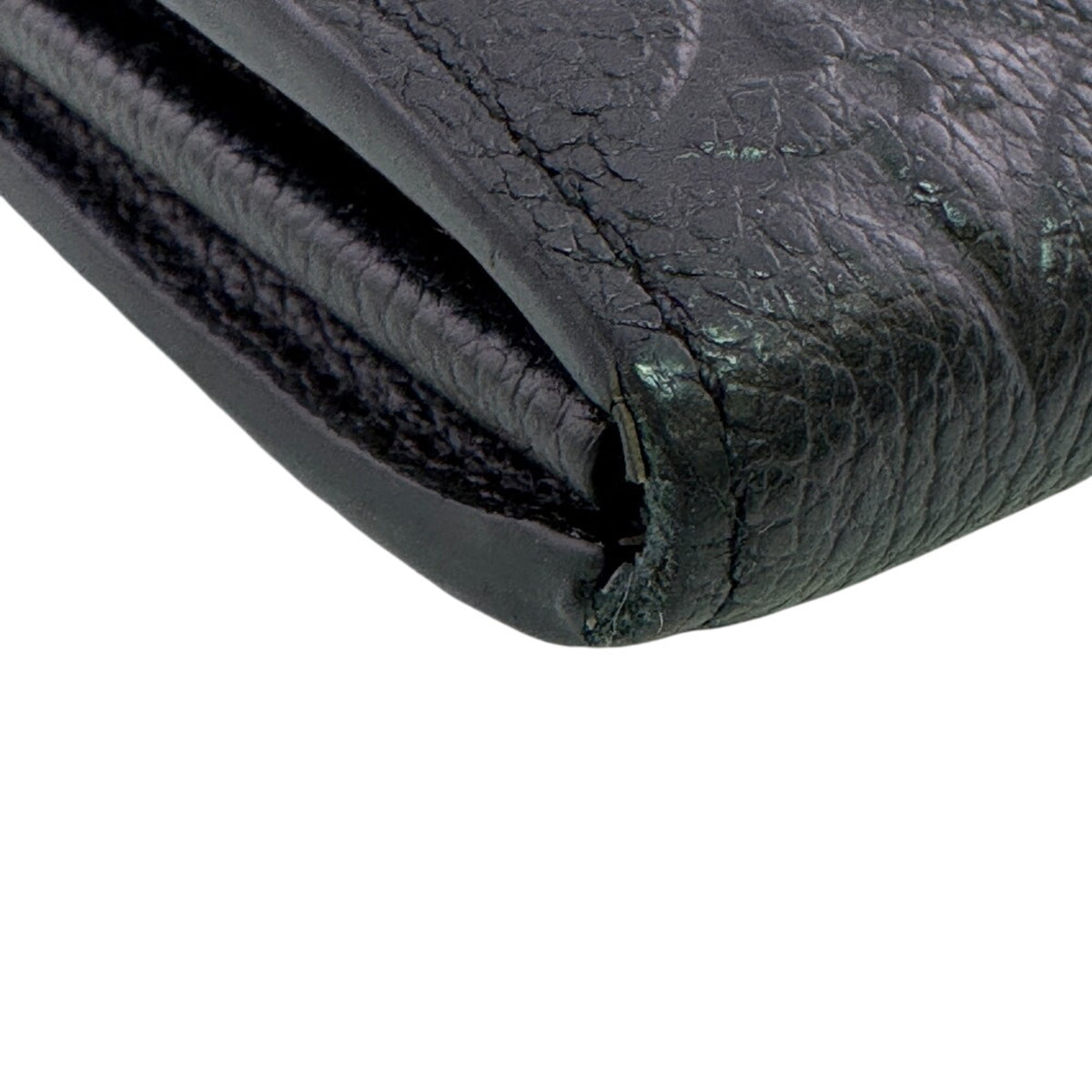 Louis Vuitton Monogram Empreinte Black Noir Leather Long Wallet (Bi-Fold) (Pre-Owned)