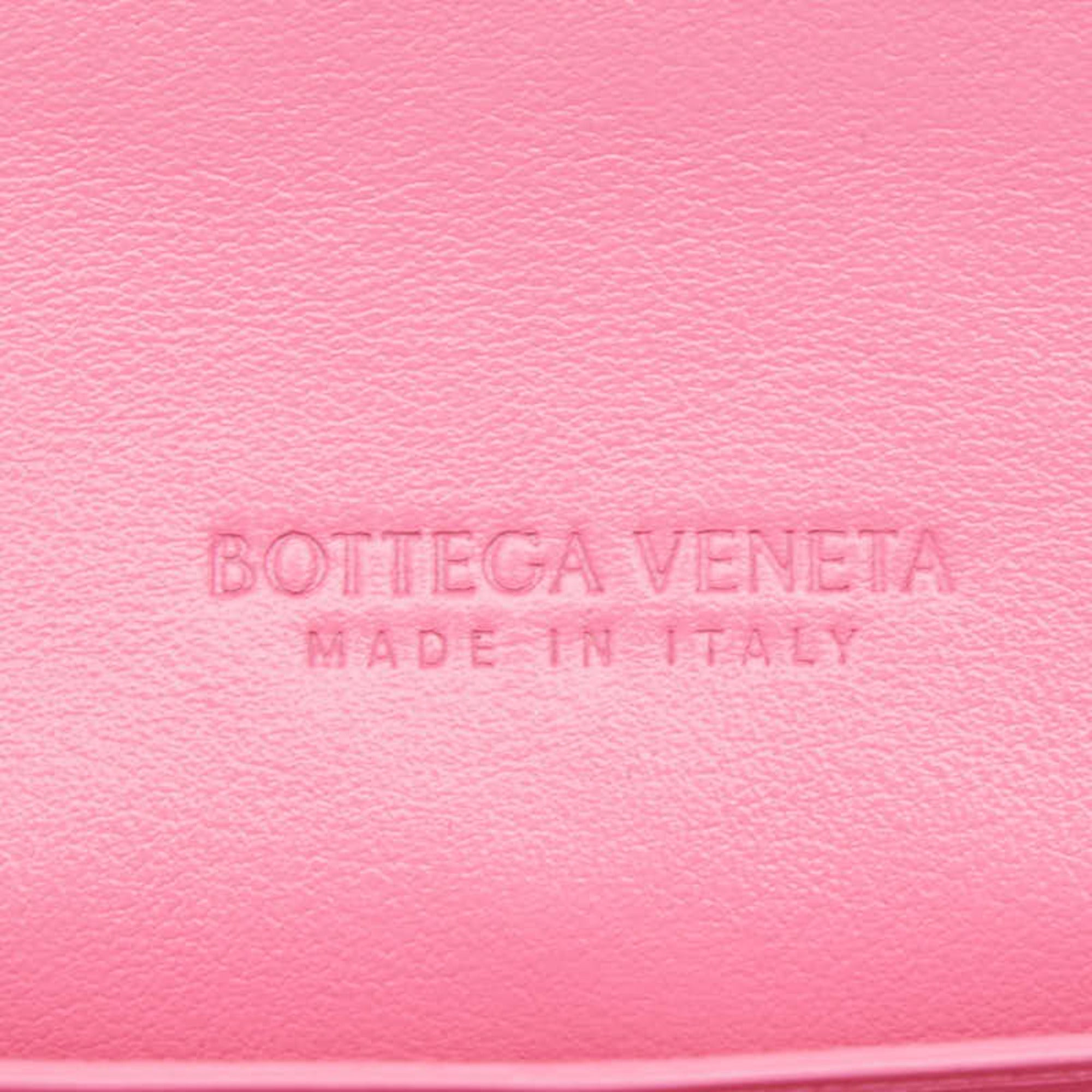 Bottega Veneta Pink Leather Long Wallet (Bi-Fold) (Pre-Owned)