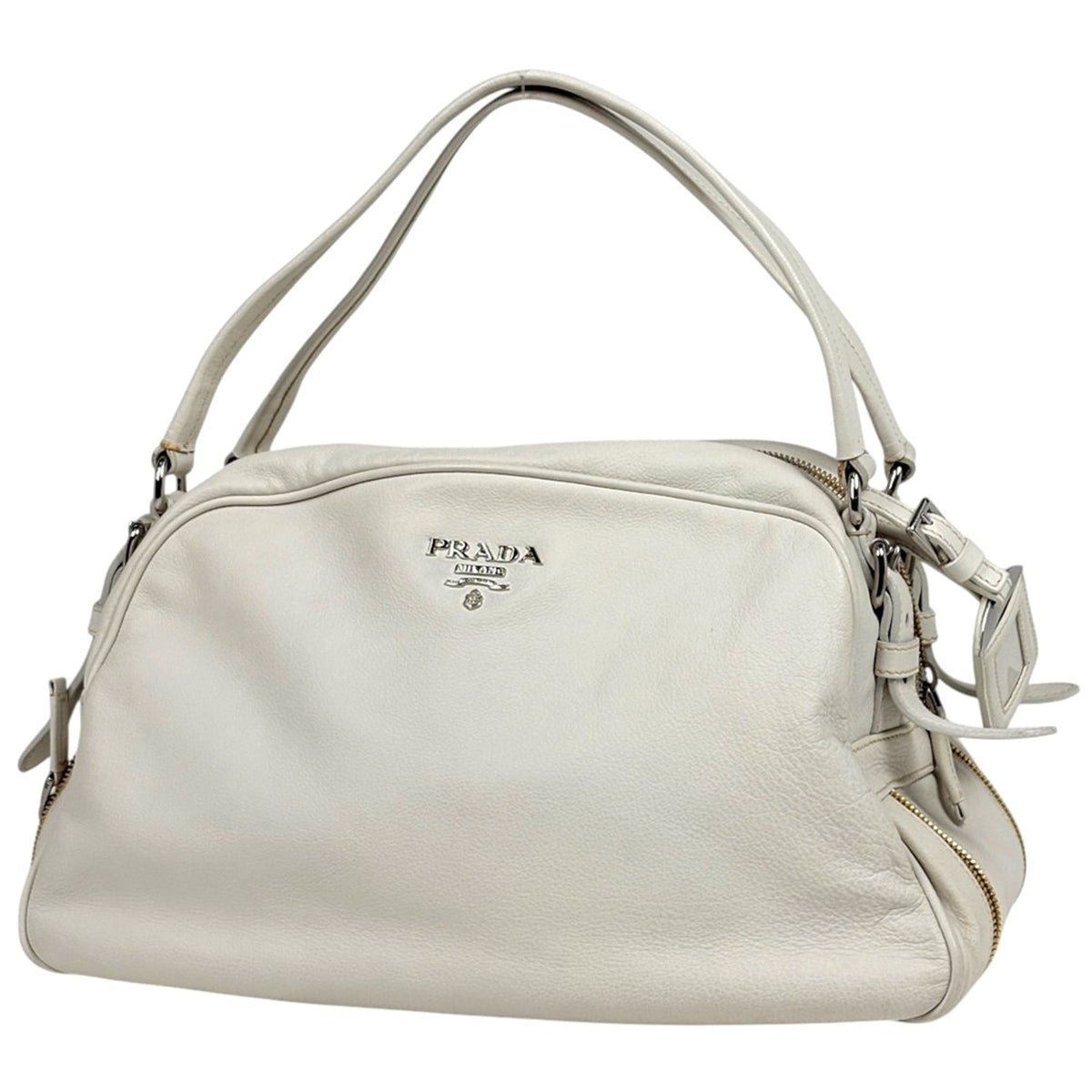 Prada White Leather Handbag (Pre-Owned)