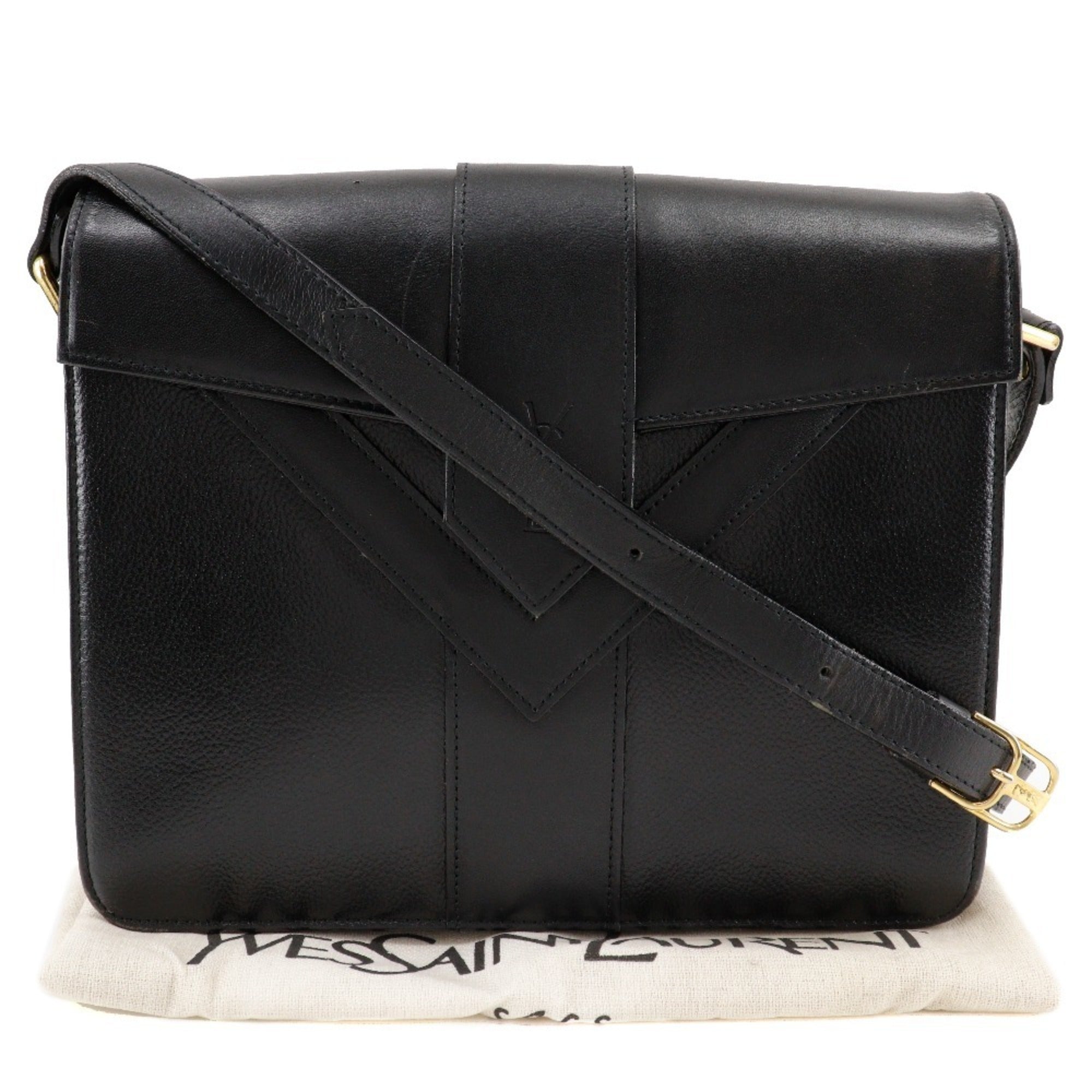 Yves Saint Laurent Black Leather Shoulder Bag (Pre-Owned)