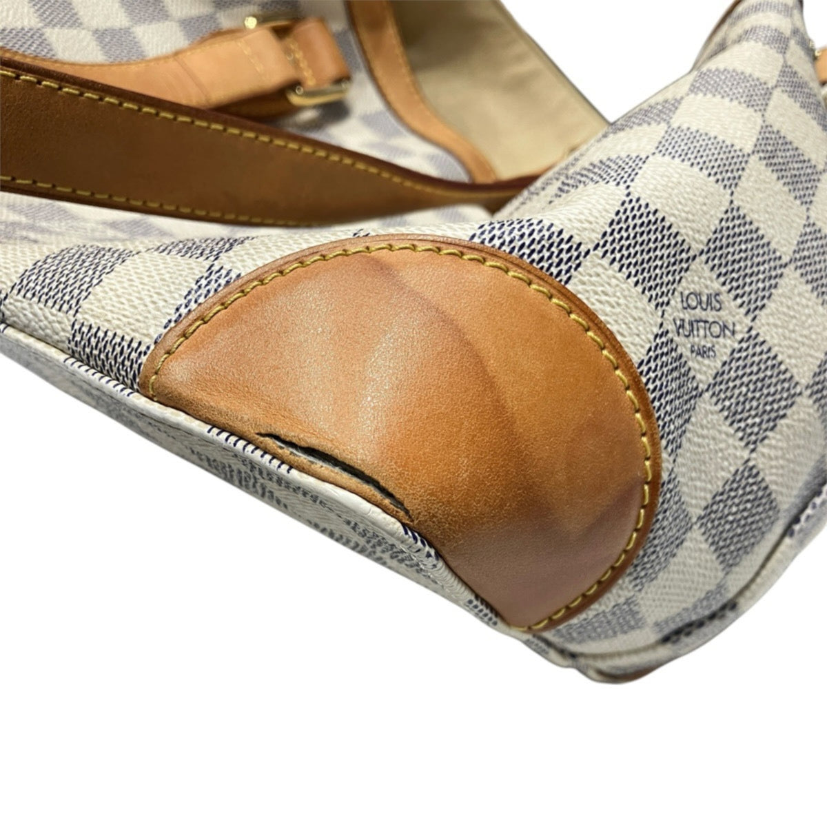 Louis Vuitton White Damier Canvas Shoulder Bag (Pre-Owned)