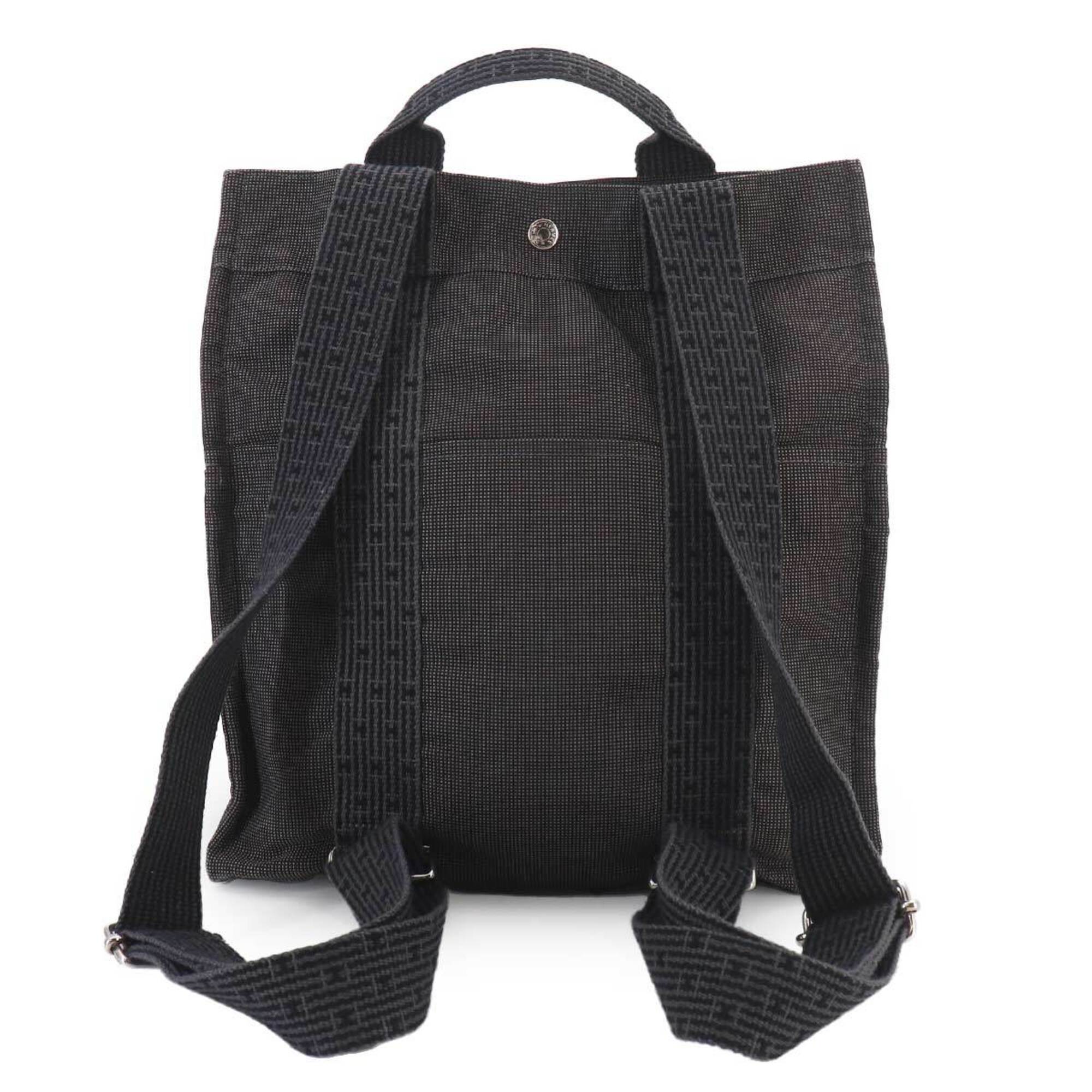 Hermes Gray Canvas Backpack (Pre-Owned)
