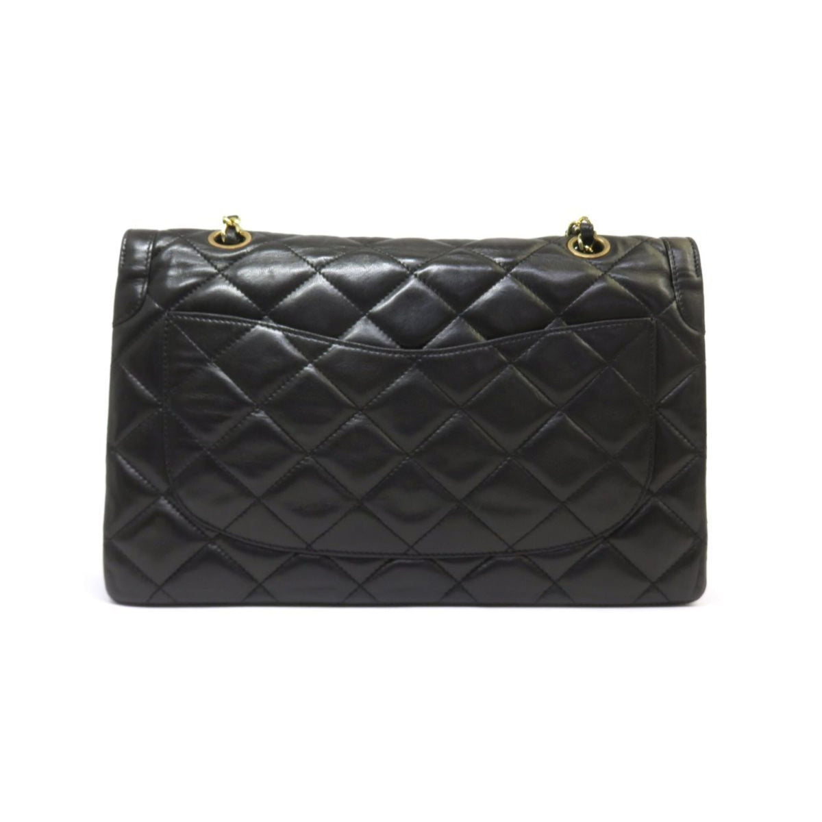 Chanel Matelasse Black Leather Shoulder Bag (Pre-Owned)