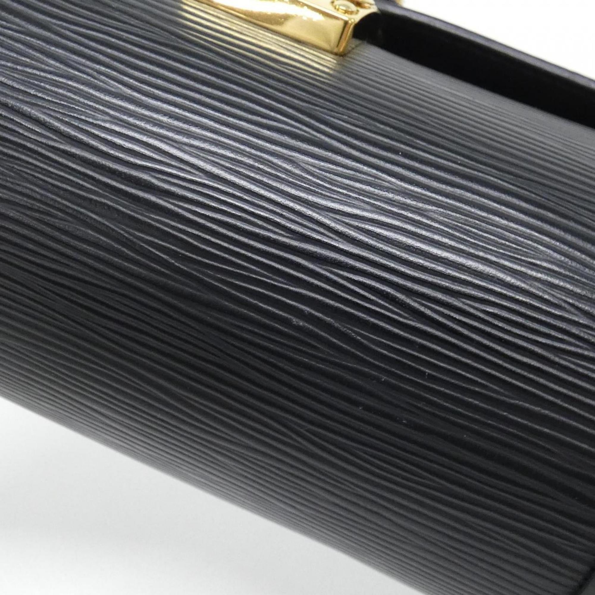 Louis Vuitton Black Leather Shoulder Bag (Pre-Owned)