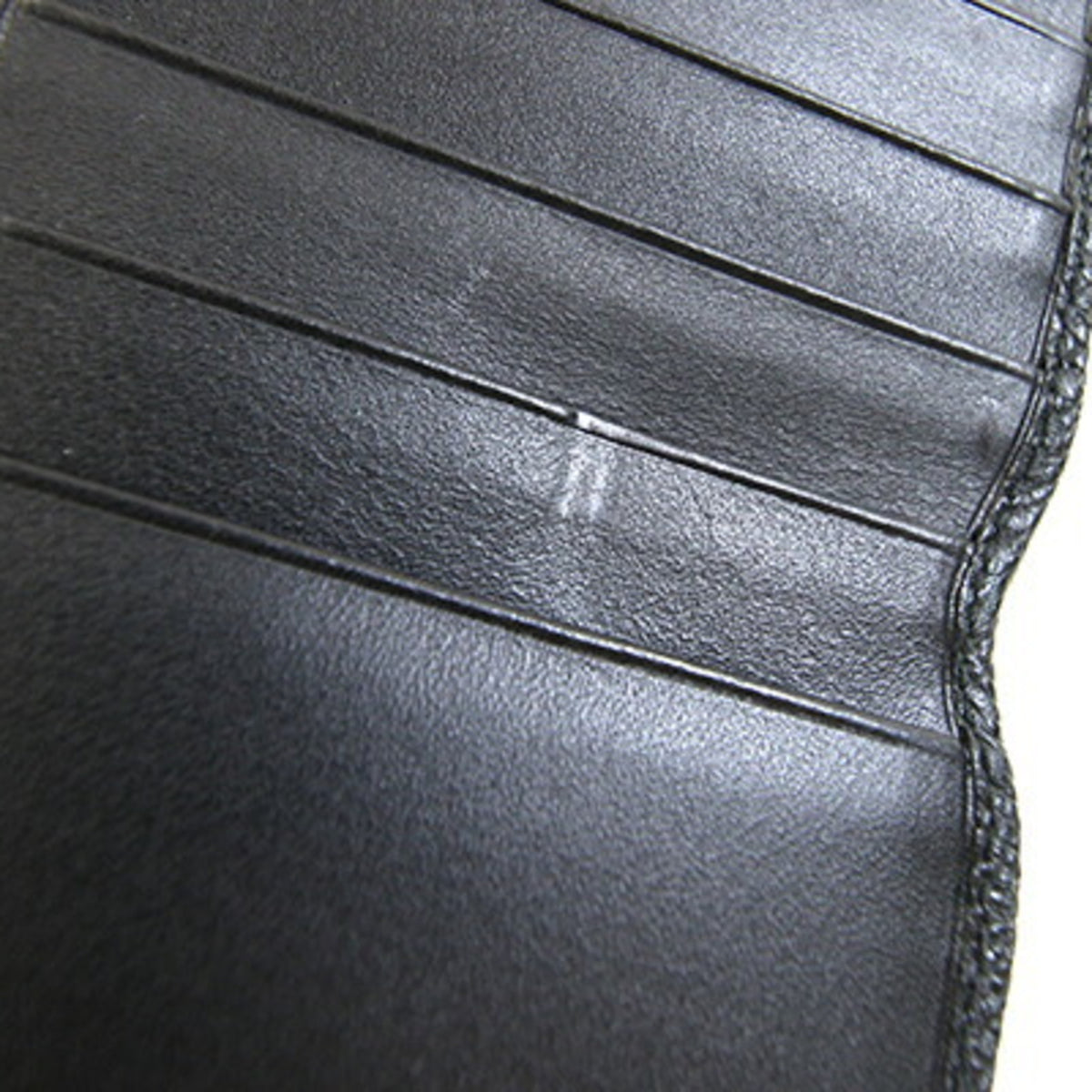 Bvlgari Black Leather Long Bill Wallet (Bi-Fold) (Pre-Owned)