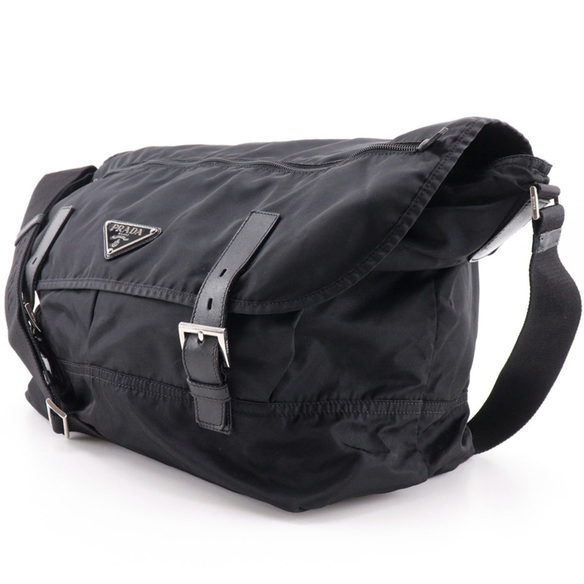 Prada Black Nero Nylon Shoulder Bag (Pre-Owned)