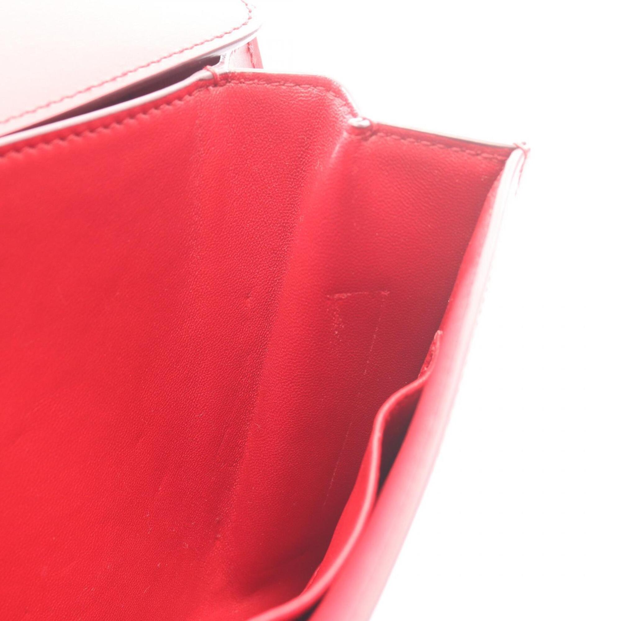 Celine Red Color Leather Handbag Shoulder Bag (Pre-Owned)