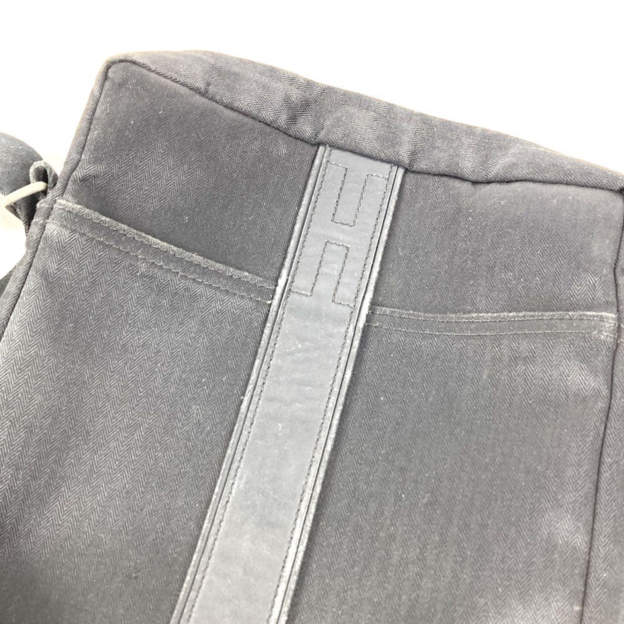 Hermes Black Canvas Pochette Shoulder Bag (Pre-Owned)