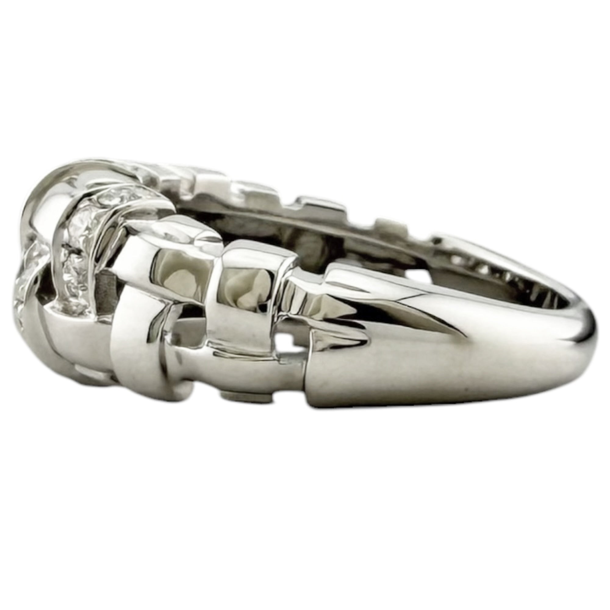 Tiffany Silver White Gold (18K) Band Ring (Pre-Owned)