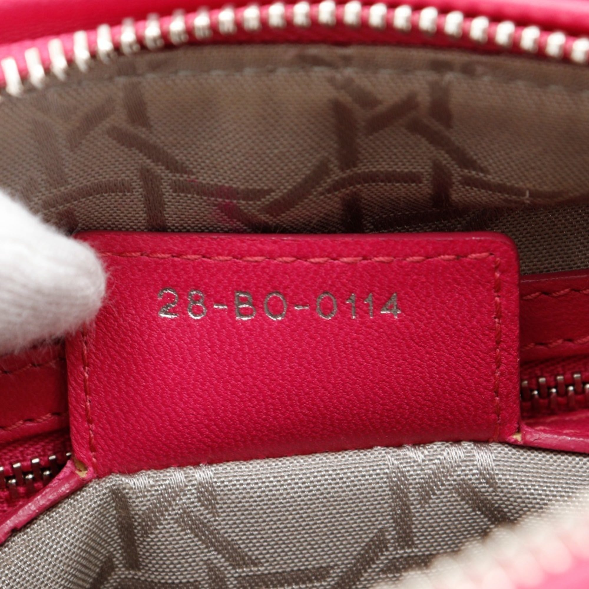 Christian Dior Lady Dior Pink Leather Handbag (Pre-Owned)