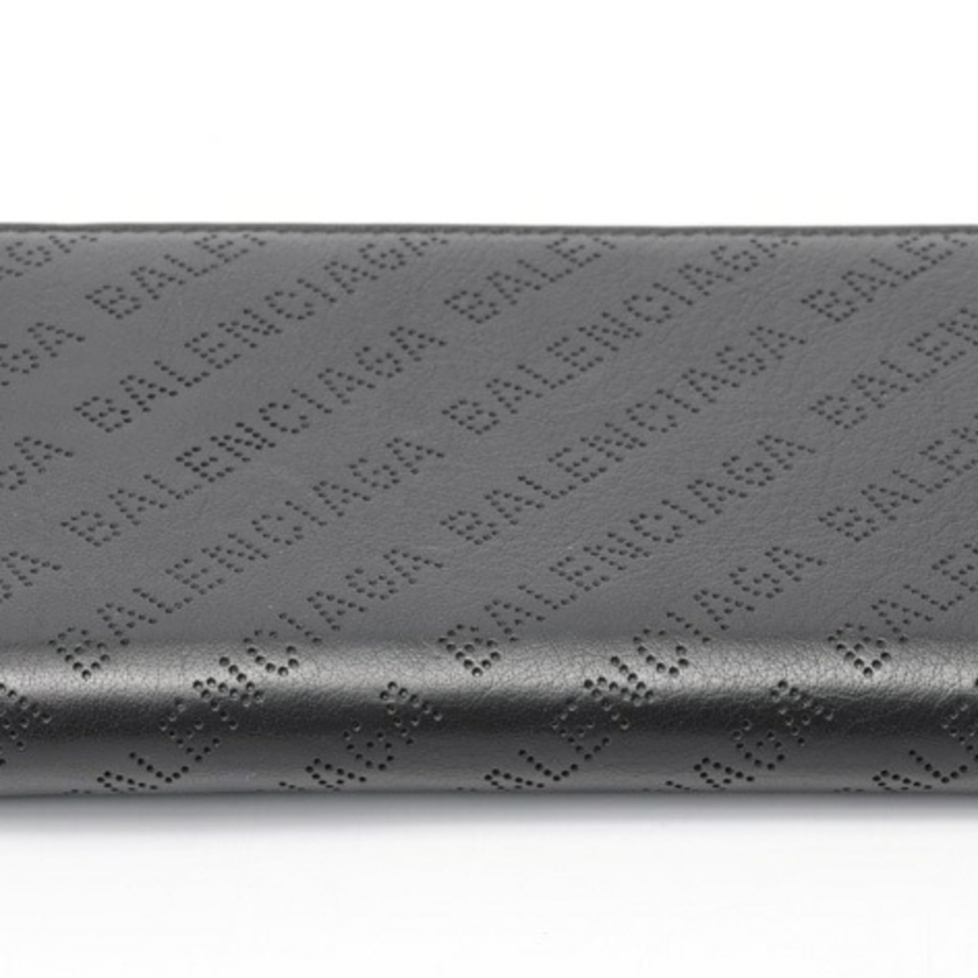 Balenciaga Black Leather Coin Purse/Coin Case (Pre-Owned)