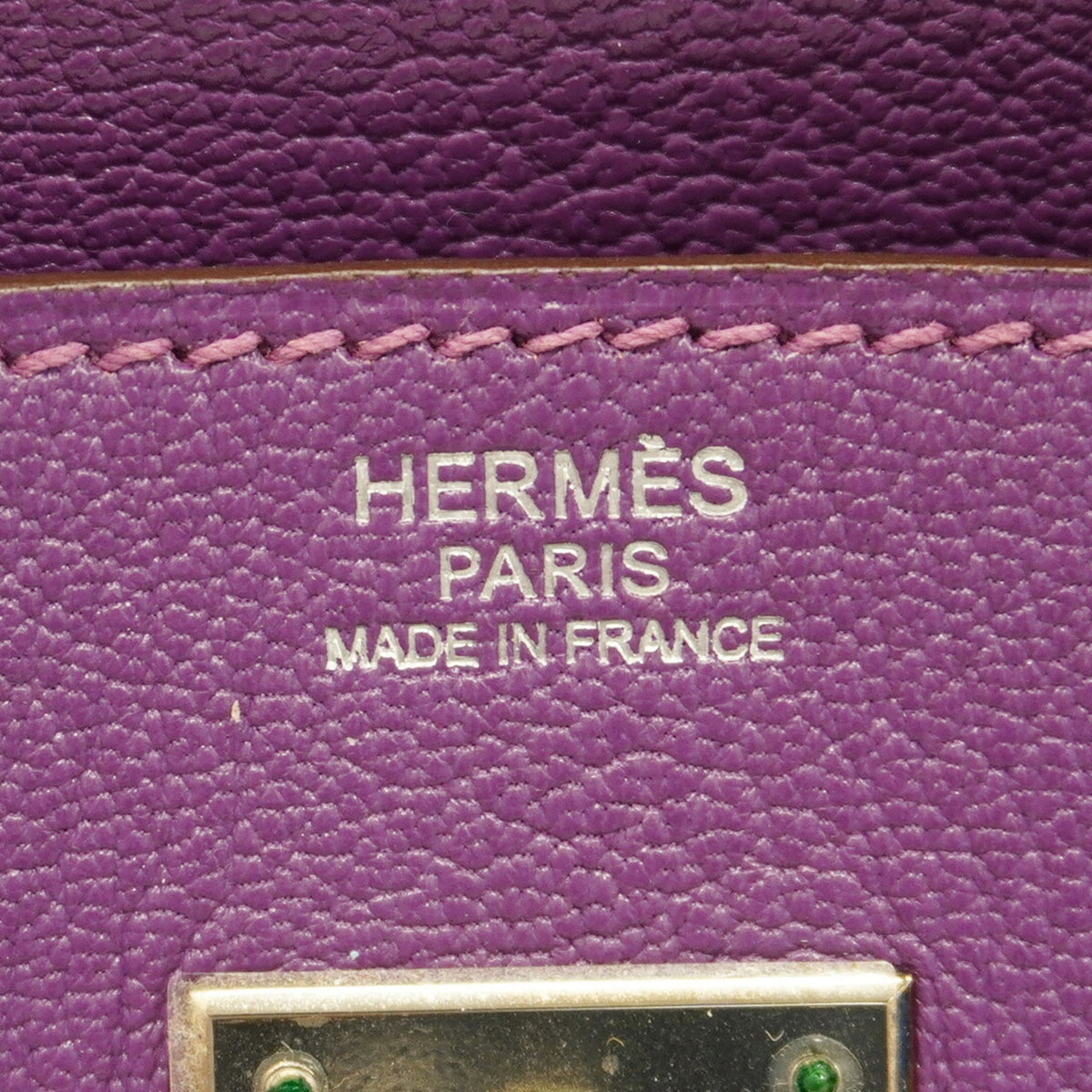 Hermes Anemone Chevre Leather Handbag (Pre-Owned)