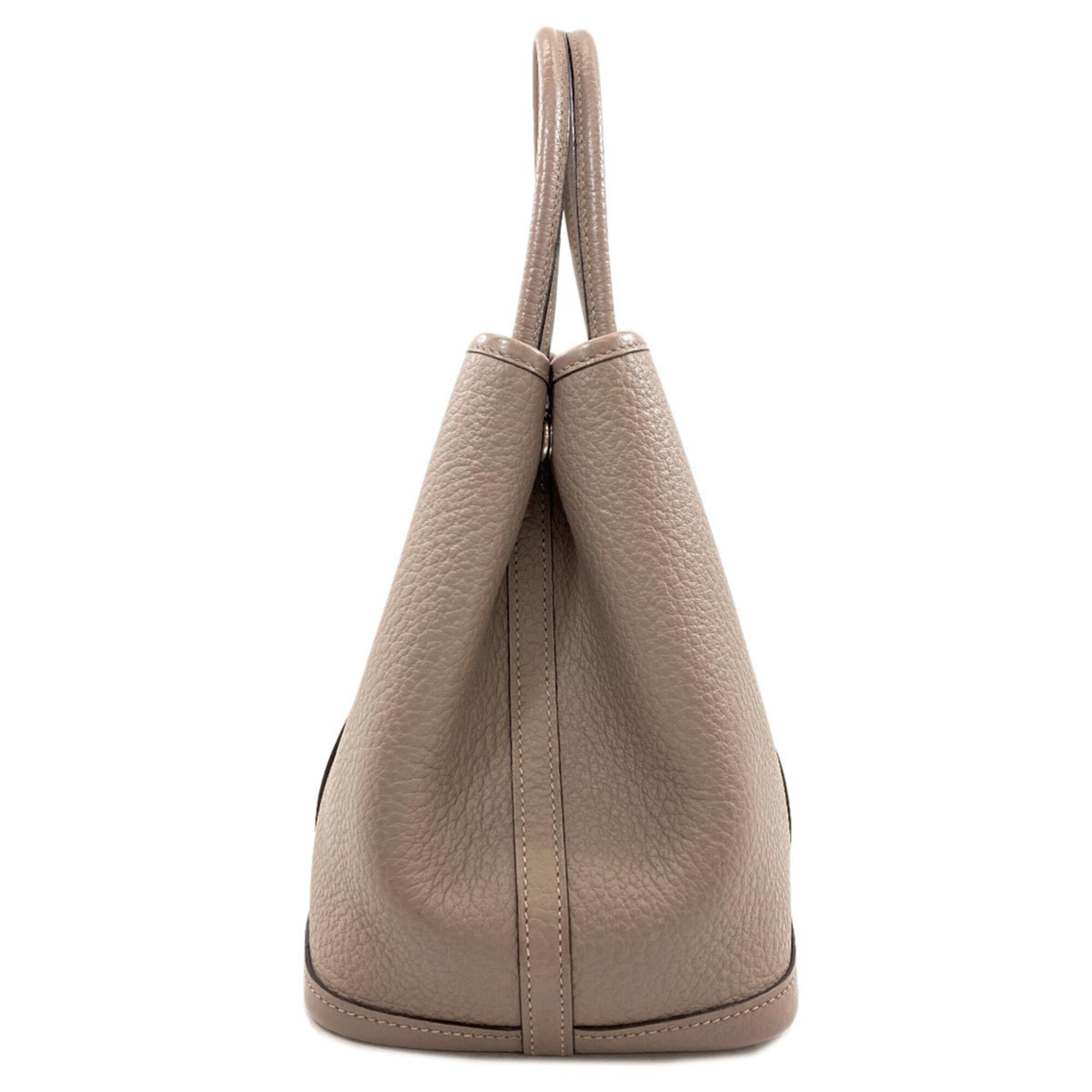 Hermes Gray Vache Leather Handbag (Pre-Owned)