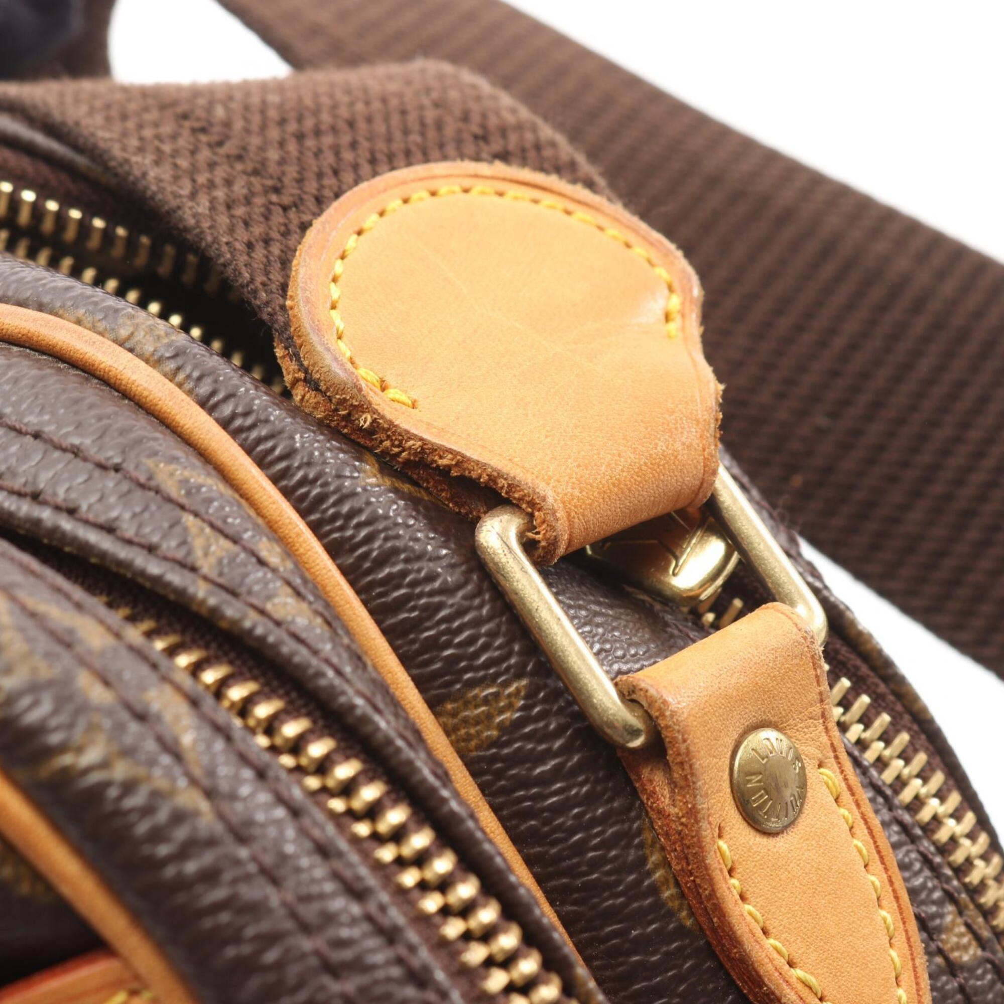 Louis Vuitton Brown Monogram Coated Canvas Leather Shoulder Bag (Pre-Owned)
