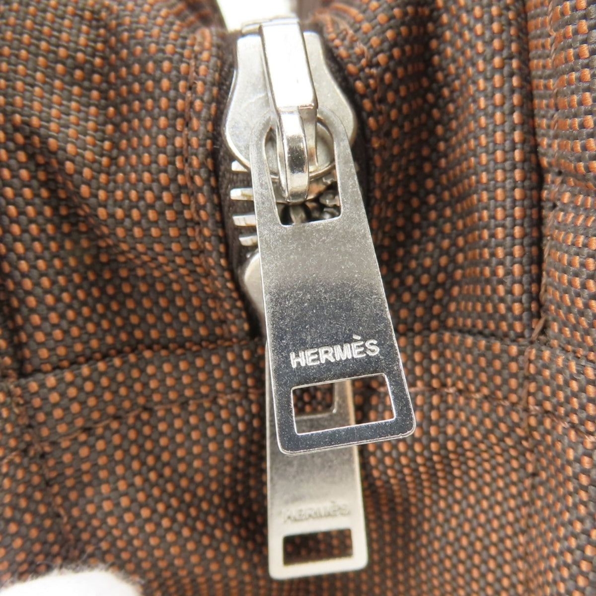 Hermes Brown Polyester Tote Bag (Pre-Owned)