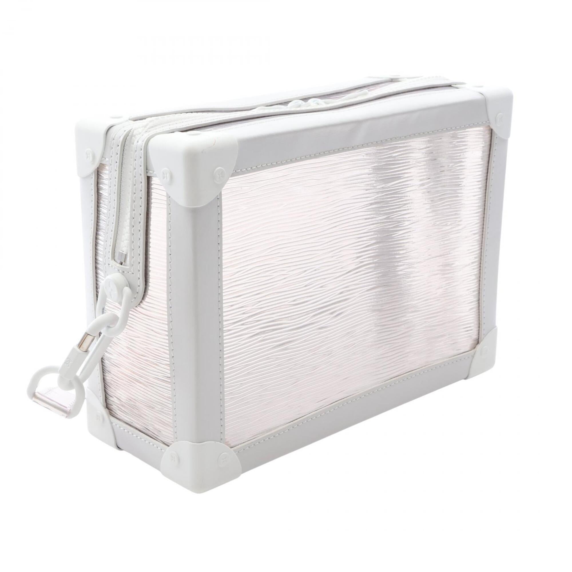 Louis Vuitton Clear White Coated Canvas Pvc Epi Leather Leather Handbag Shoulder Bag (Pre-Owned)