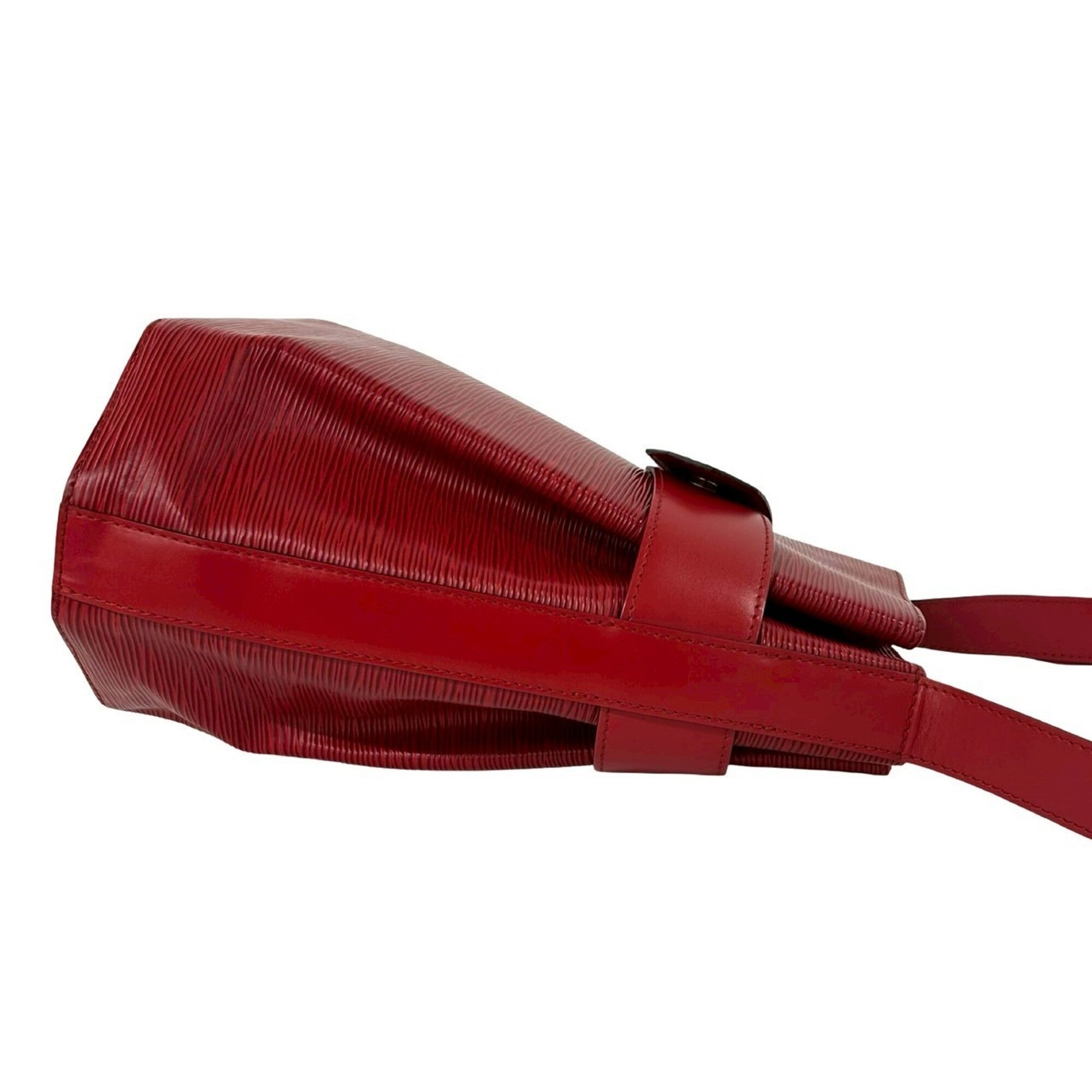 Louis Vuitton Red Color Leather Shoulder Bag (Pre-Owned)