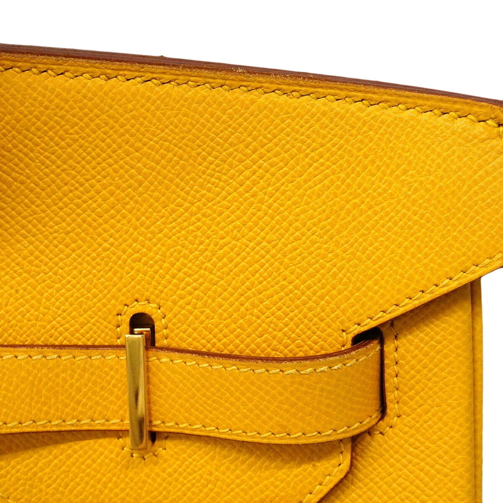 Hermes Jaune Courchevel Leather Handbag (Pre-Owned)