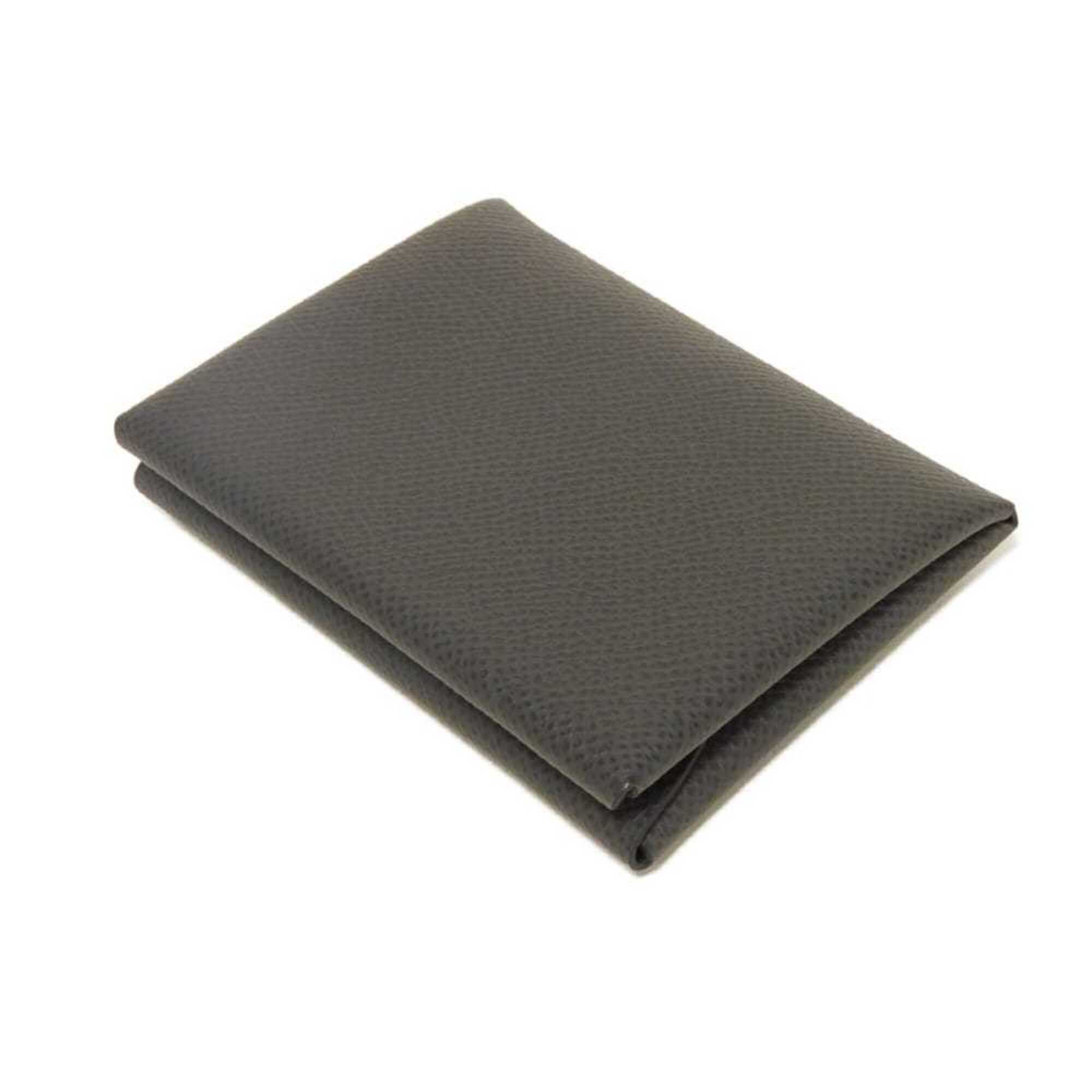 Hermes Dark Gray Graphite Epsom Leather Coin Purse/Coin Case (Pre-Owned)