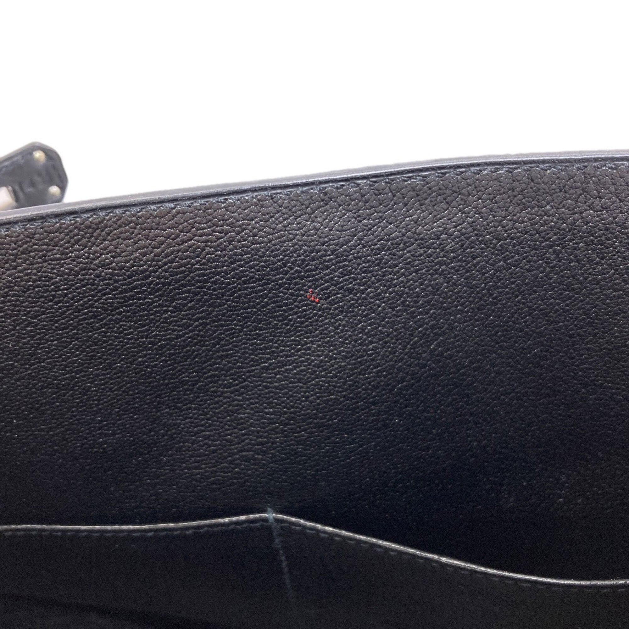 Hermes Kelly Black Taurillon Clemence Leather Handbag (Pre-Owned)