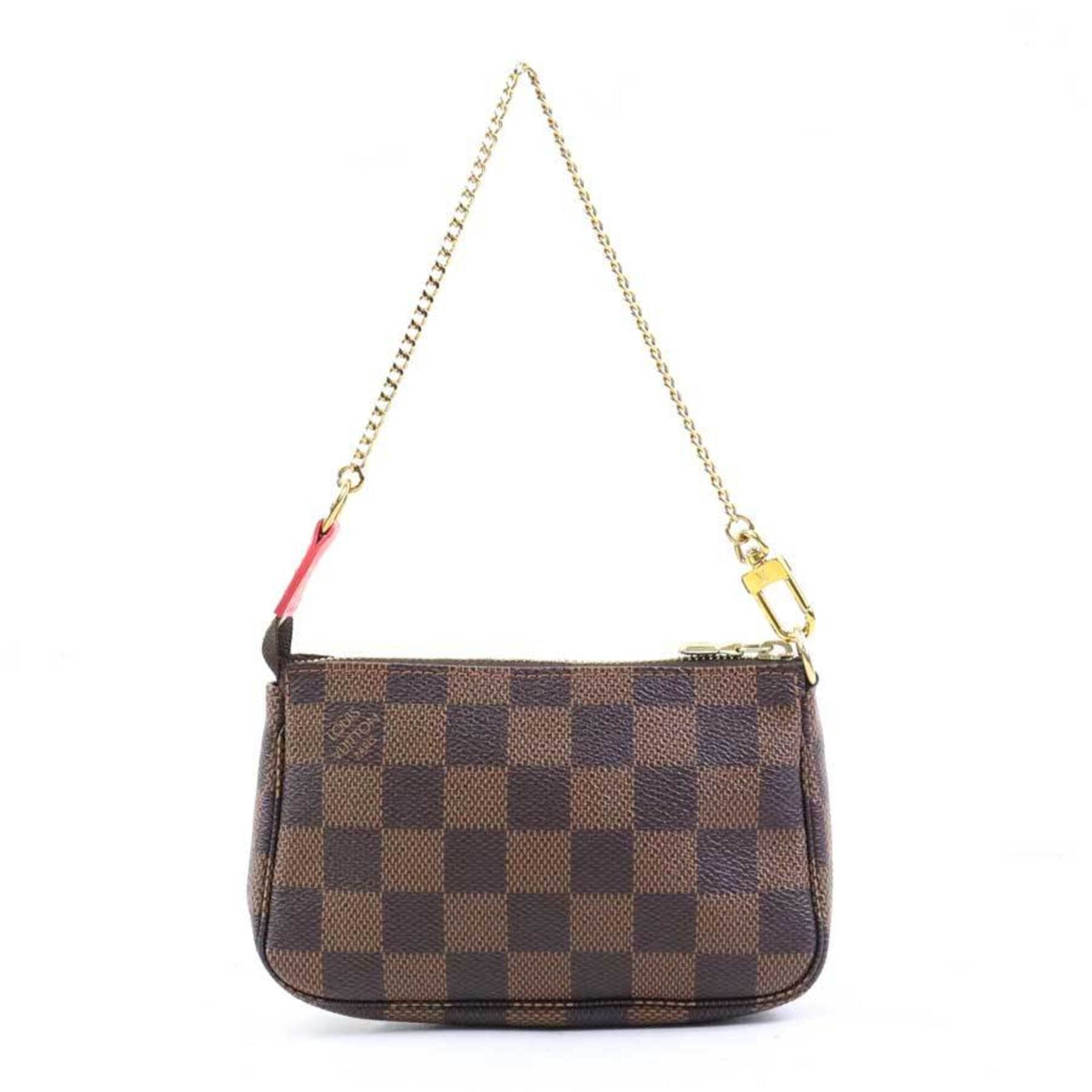 Louis Vuitton Brown Damier Canvas Multi-Color Damier Canvas Handbag Pochette Pouch Shoulder Bag (Pre-Owned)