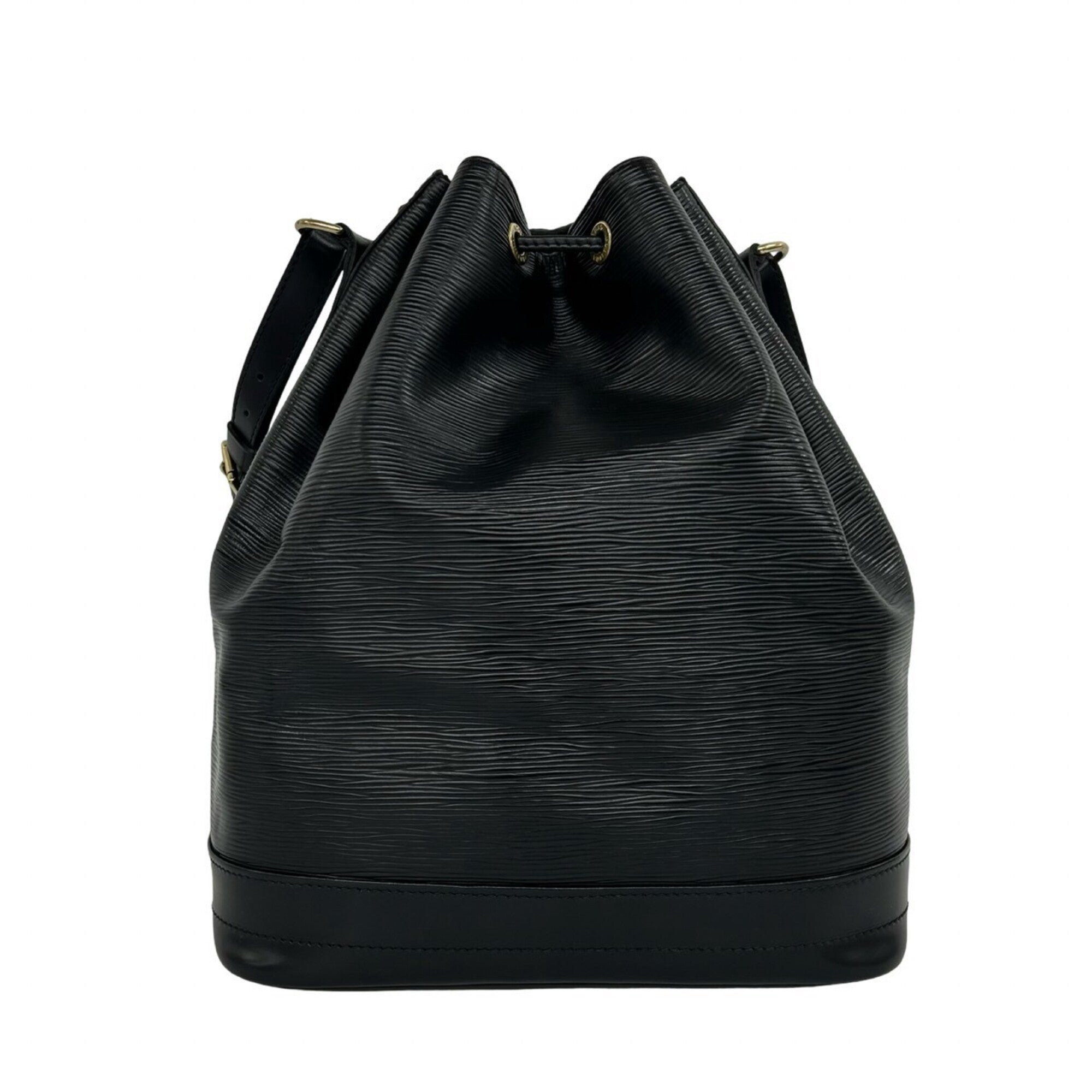 Louis Vuitton Black Leather Shoulder Bag Tote Bag (Pre-Owned)