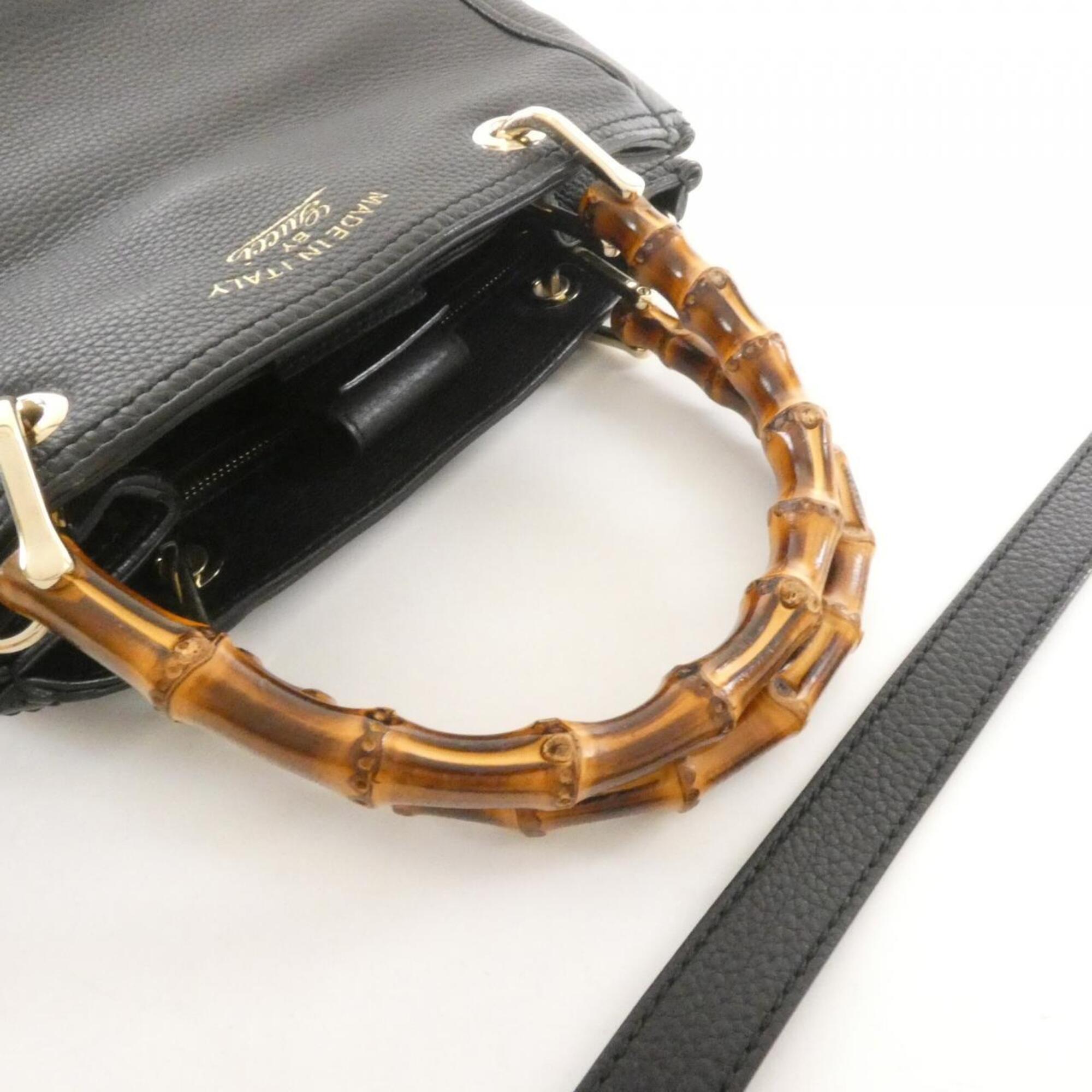 Gucci Black Leather Handbag (Pre-Owned)
